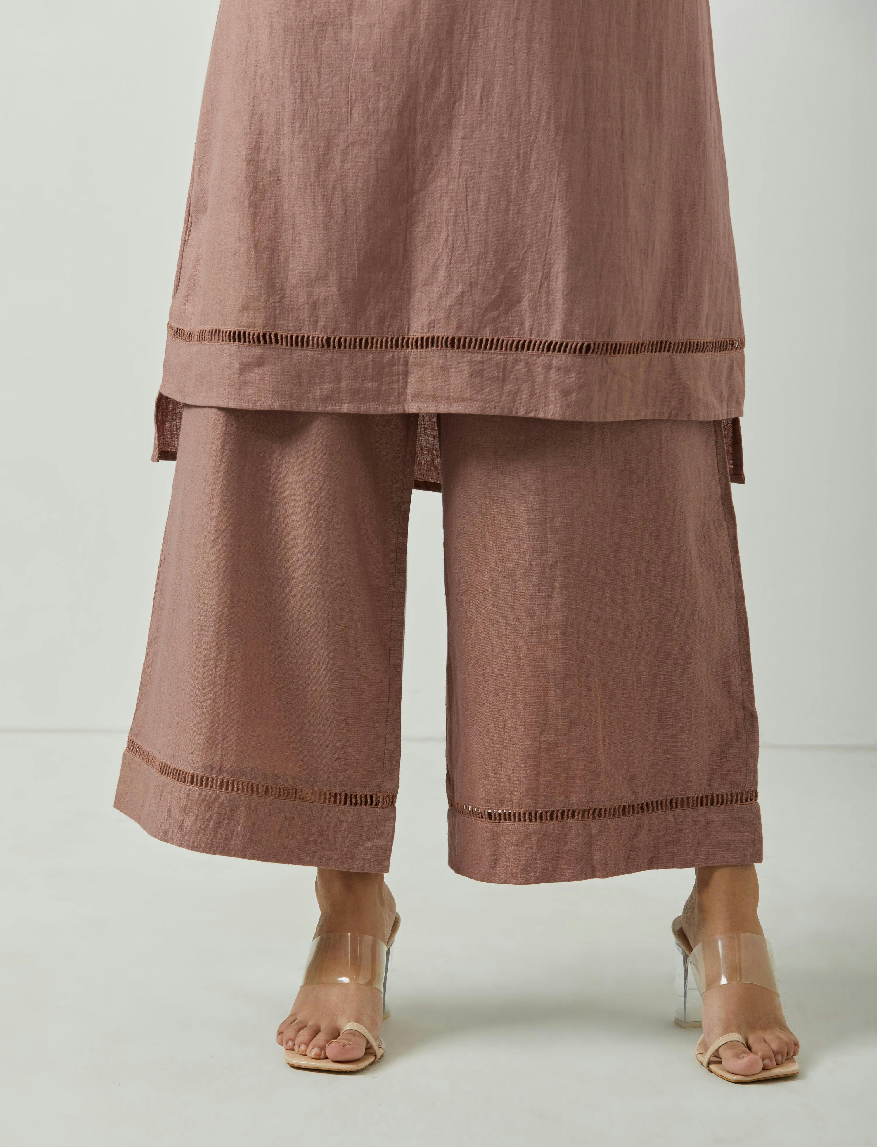 PALE MAUVE FOLIO PANTS - 1 PC, a product by MARKKAH STUDIO