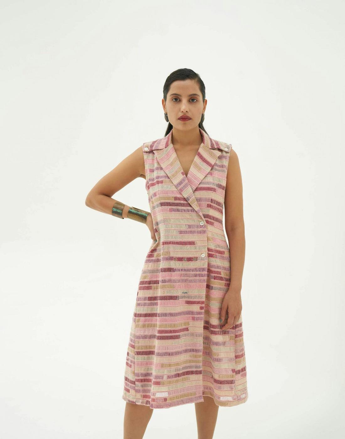 Up-cycled extended collar dress, a product by Corpora Studio