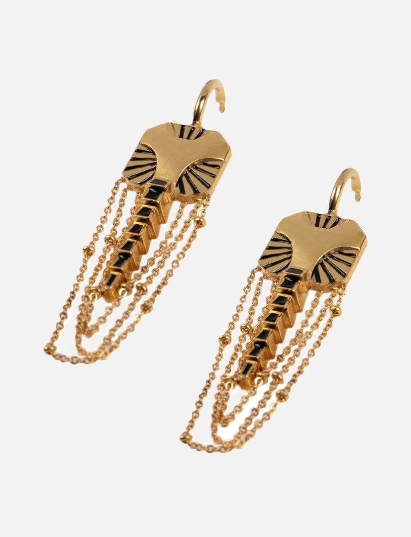 Thumbnail preview #2 for Era Earrings in Gold