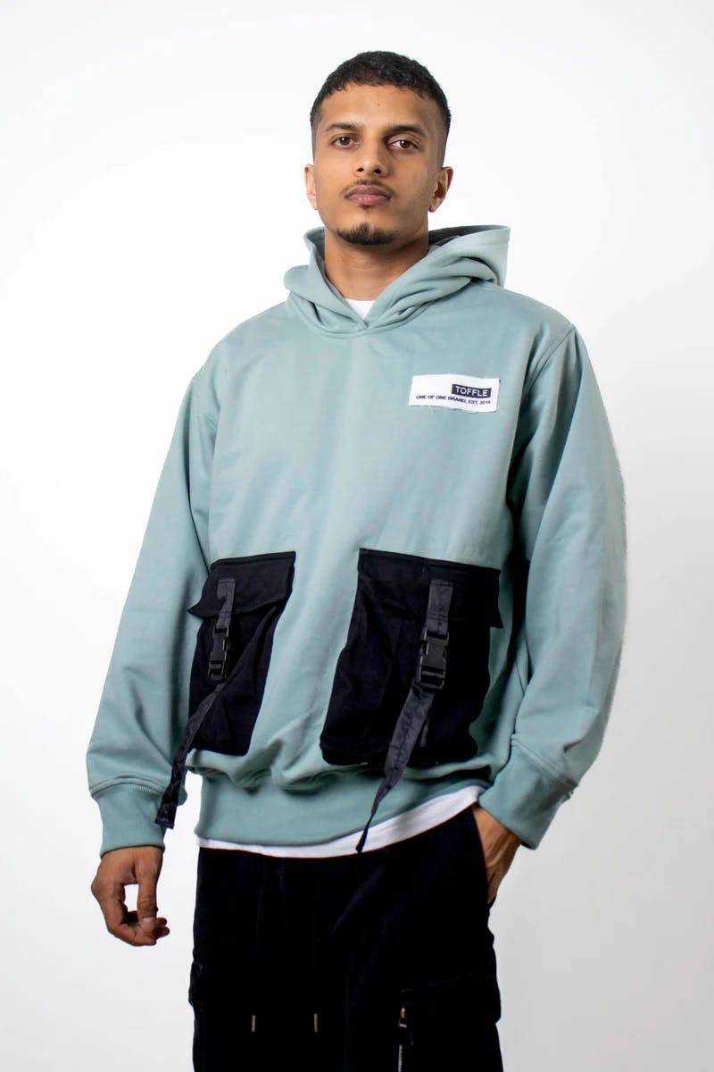 Boxy Teal Hoodie, a product by TOFFLE