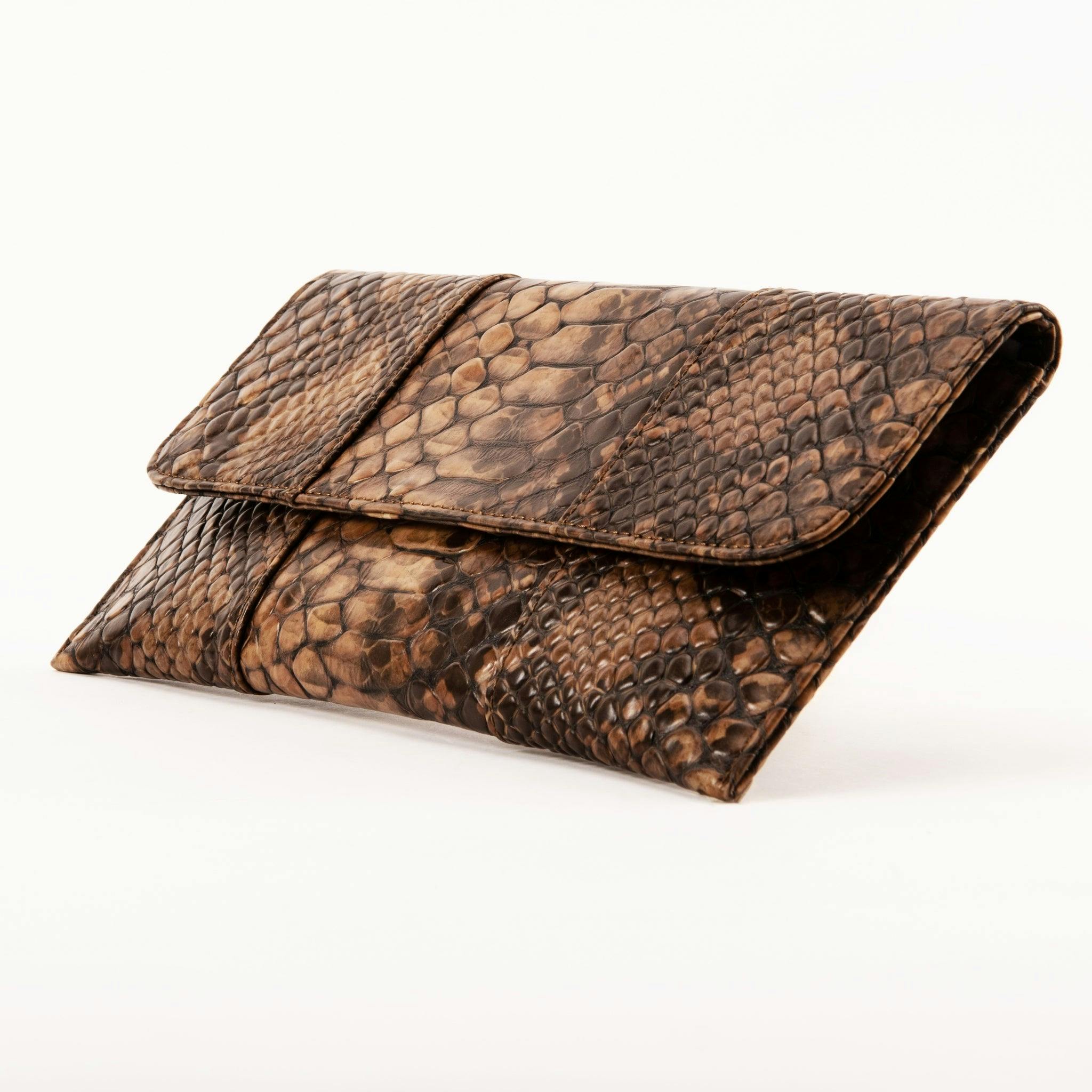 Thumbnail preview #4 for Coffee Brown ZAA Clutch Exotic