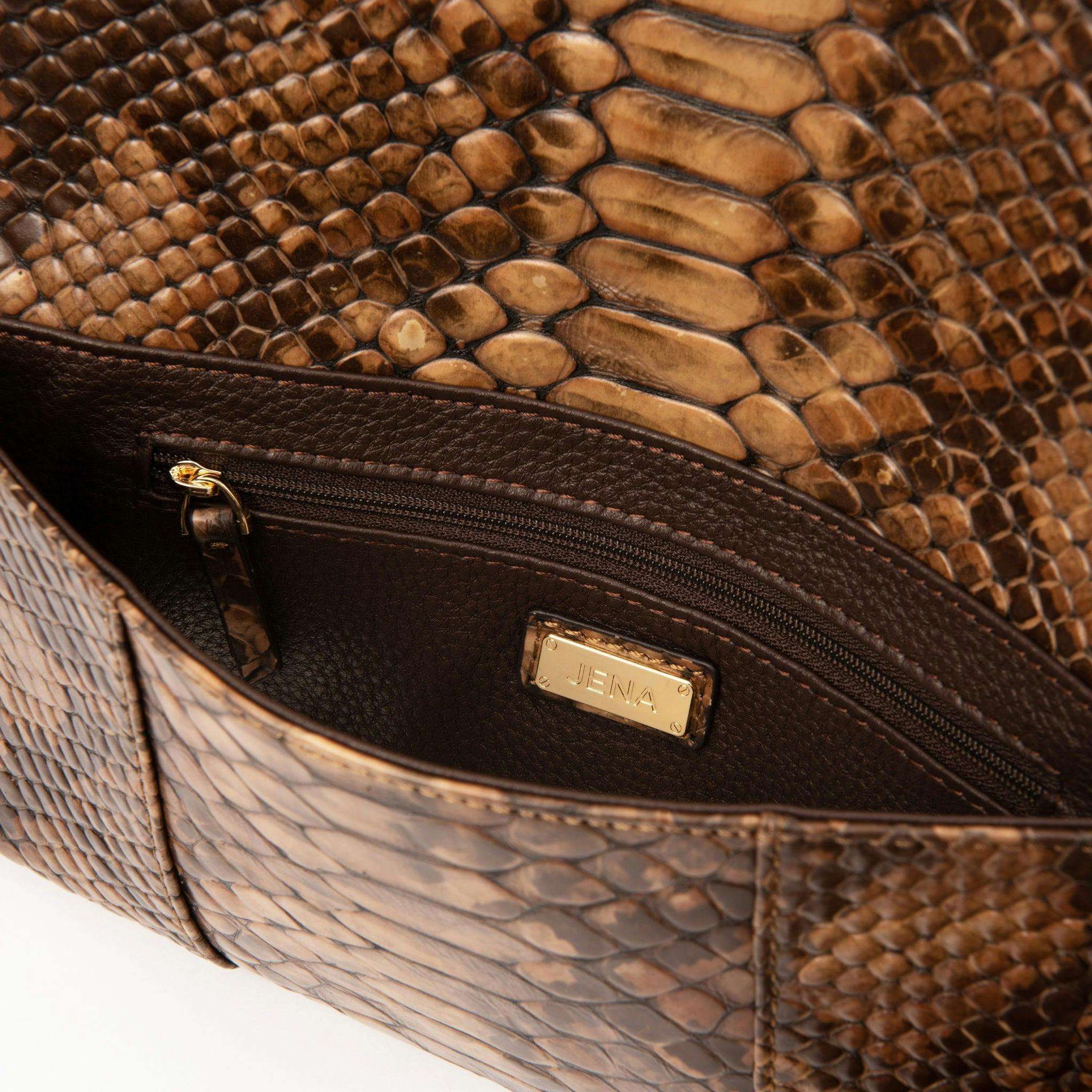 Thumbnail preview #5 for Coffee Brown ZAA Clutch Exotic