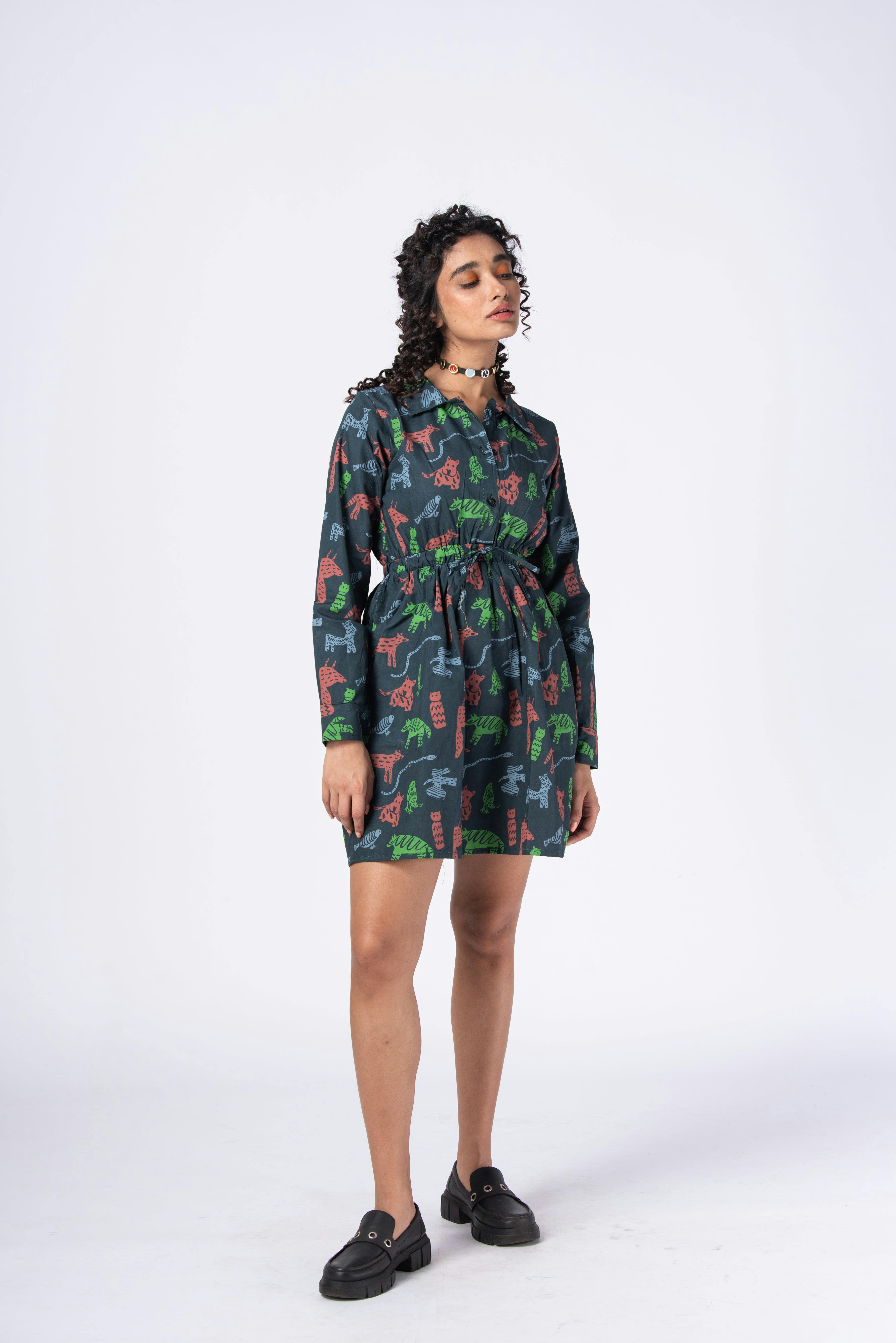 Jungle [short dress], a product by Radharaman