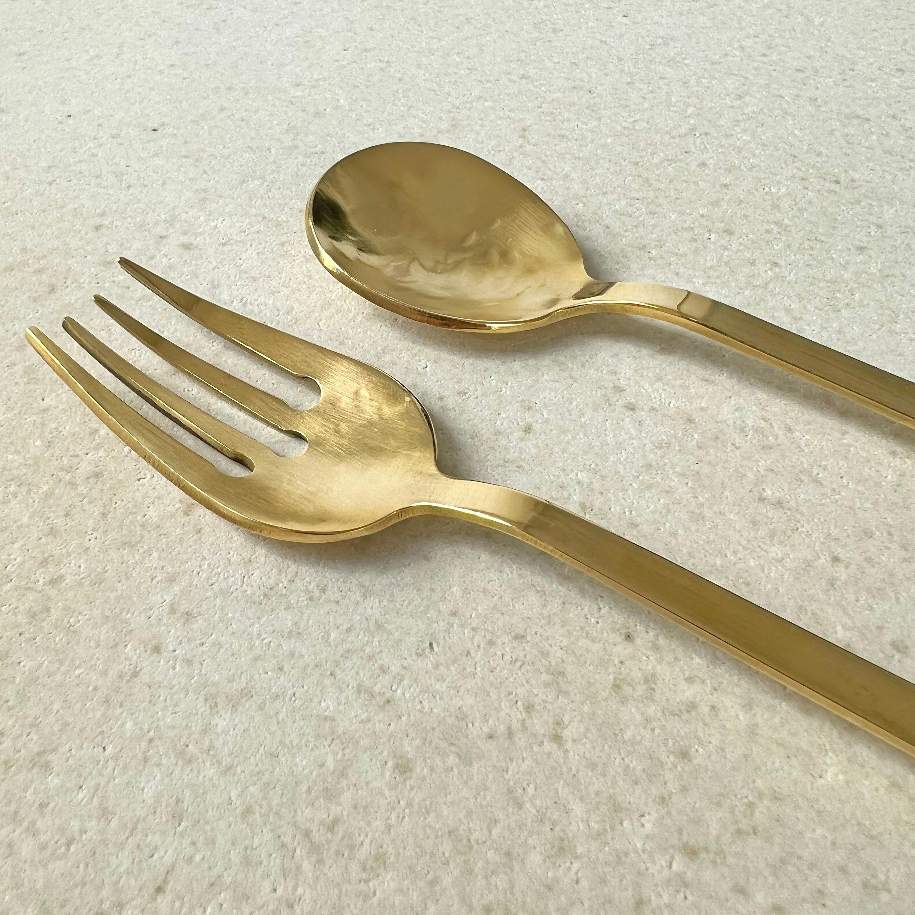 Thumbnail preview #1 for Pure Brass Cutlery Set