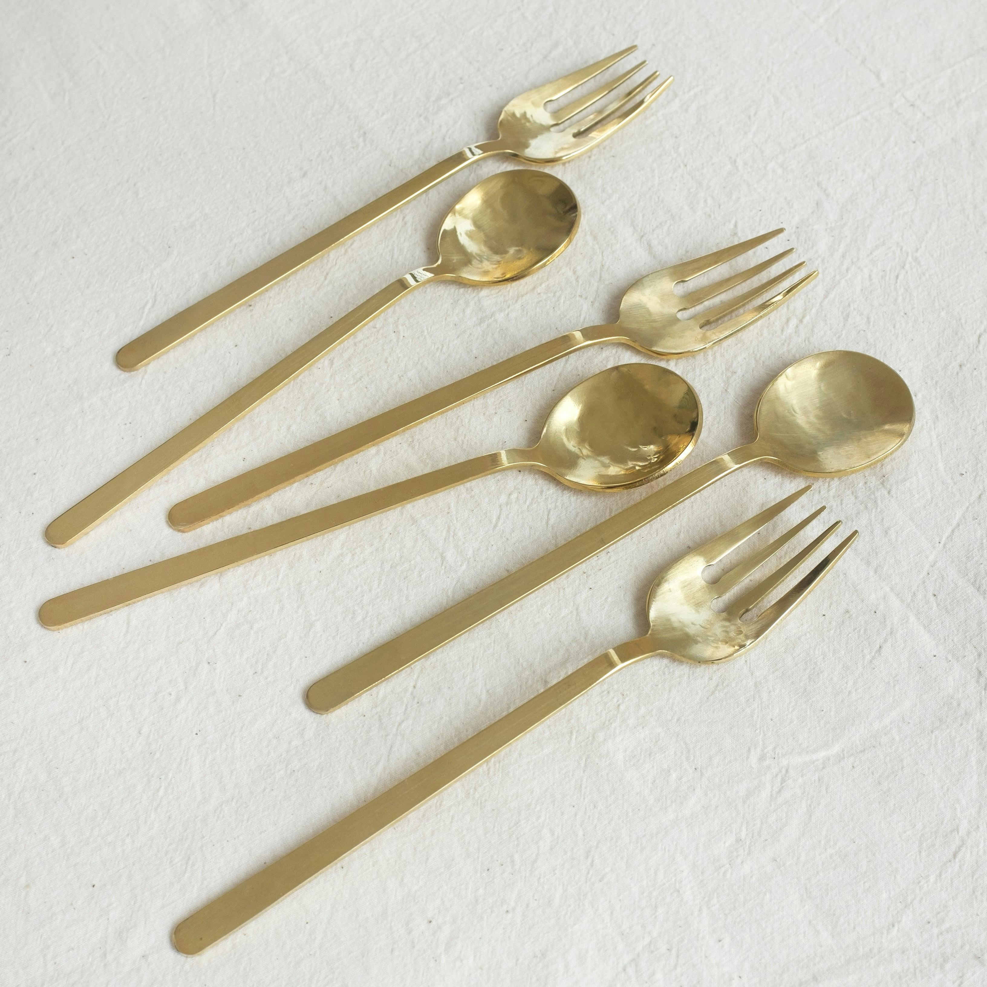 Thumbnail preview #4 for Pure Brass Cutlery Set