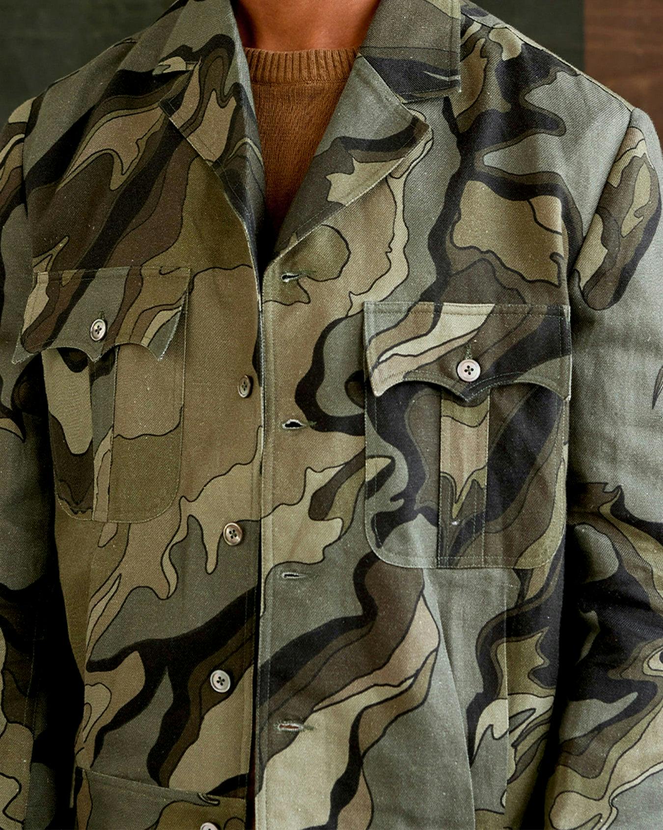 Thumbnail preview #2 for Molten Camouflage Vintage Cropped Jacket