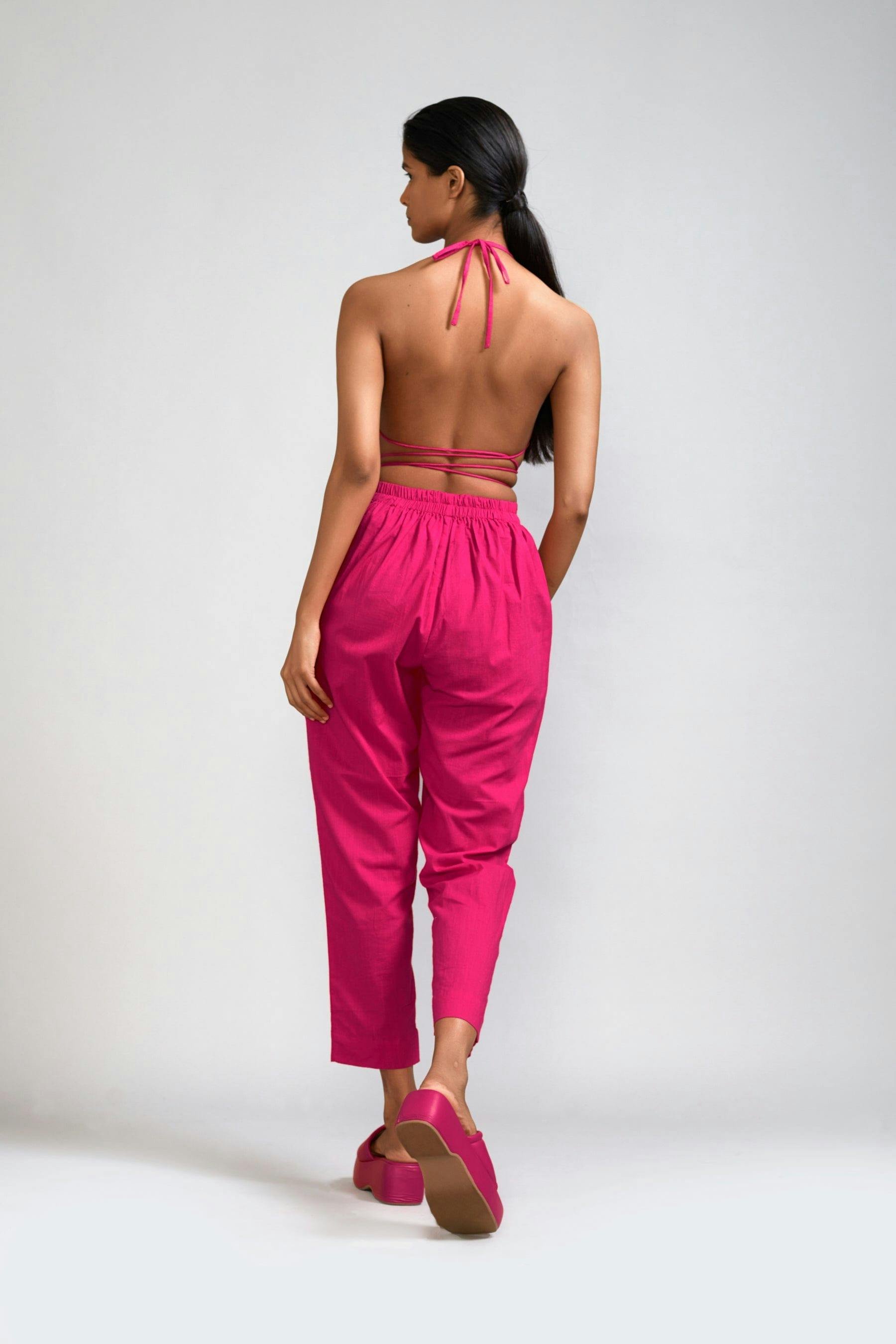 Thumbnail preview #1 for Pink Overlap Bralette & SE Pants Set (2 PCS)