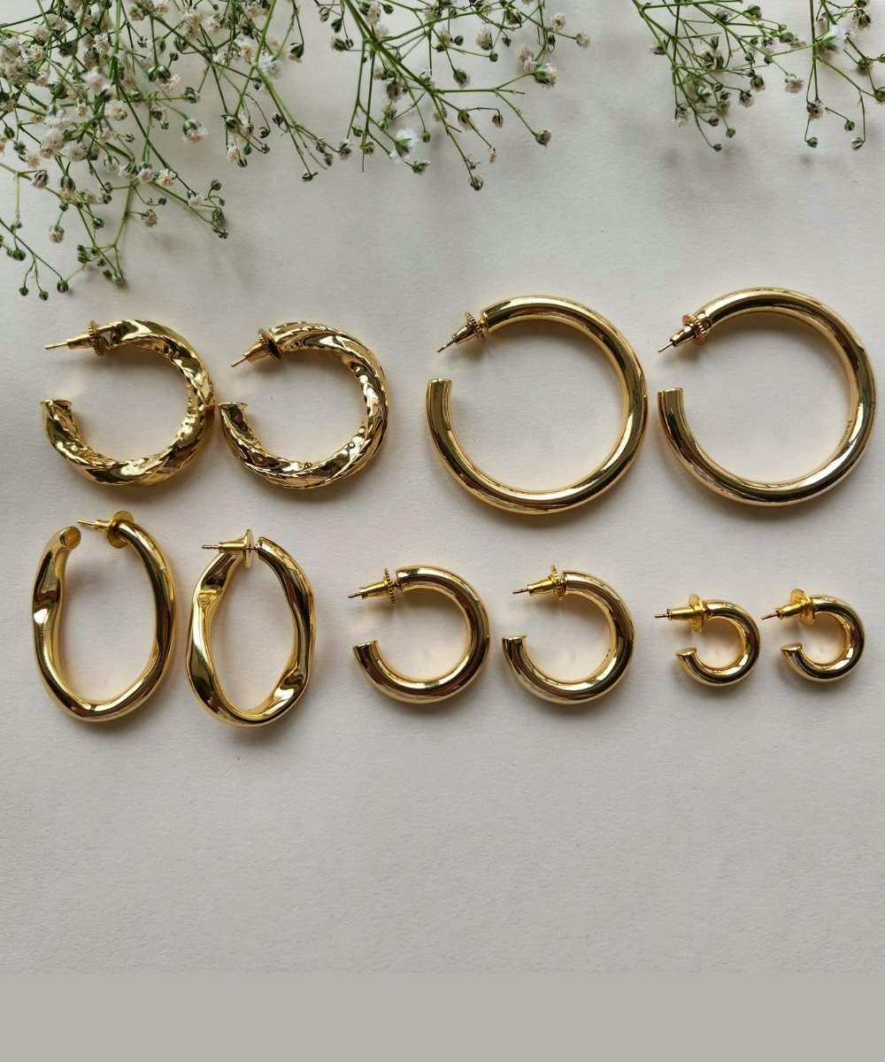 Thumbnail preview #3 for Chunky Gold Oro Hoops