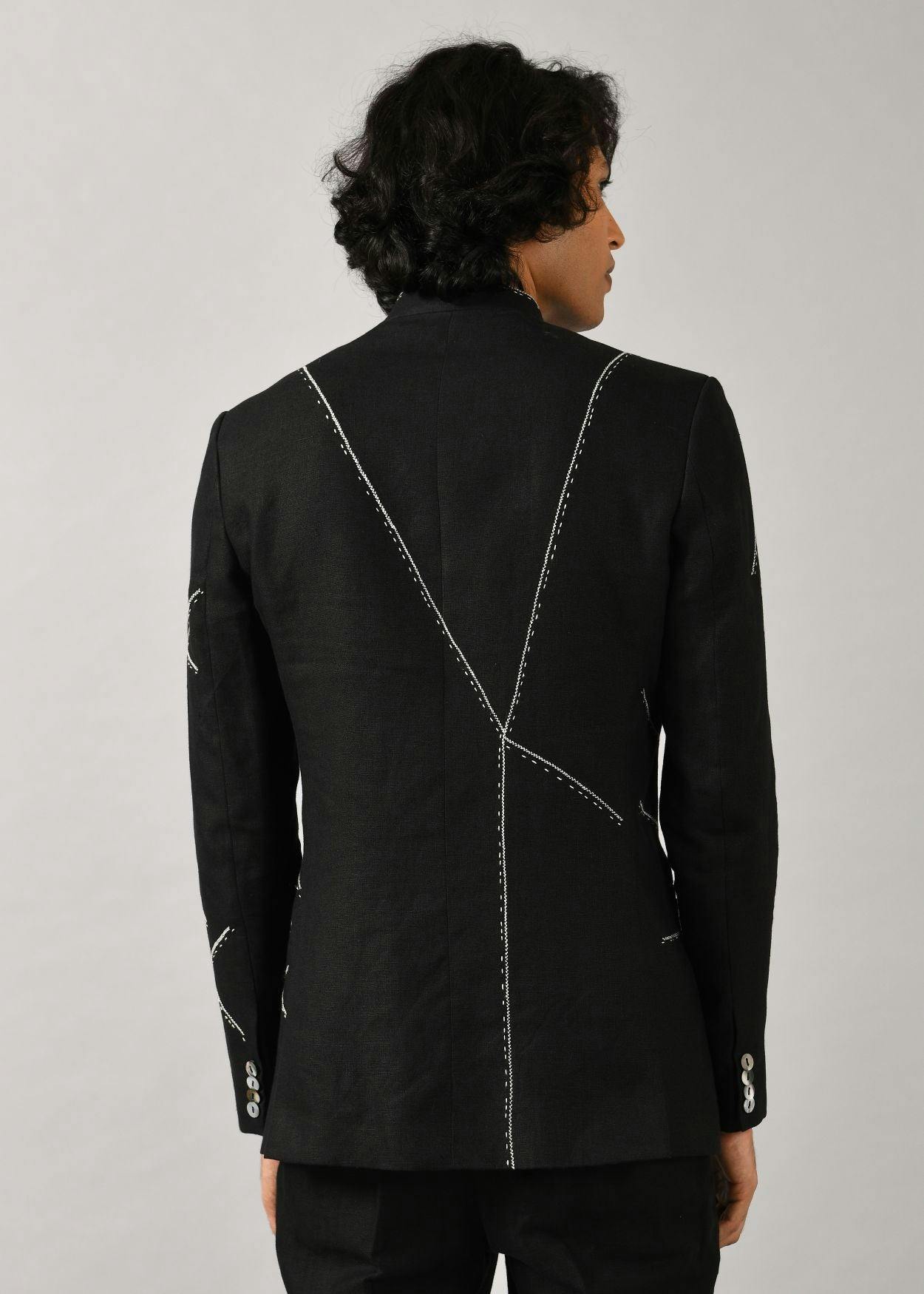 Thumbnail preview #2 for Fence Wire Bandhgala Jacket