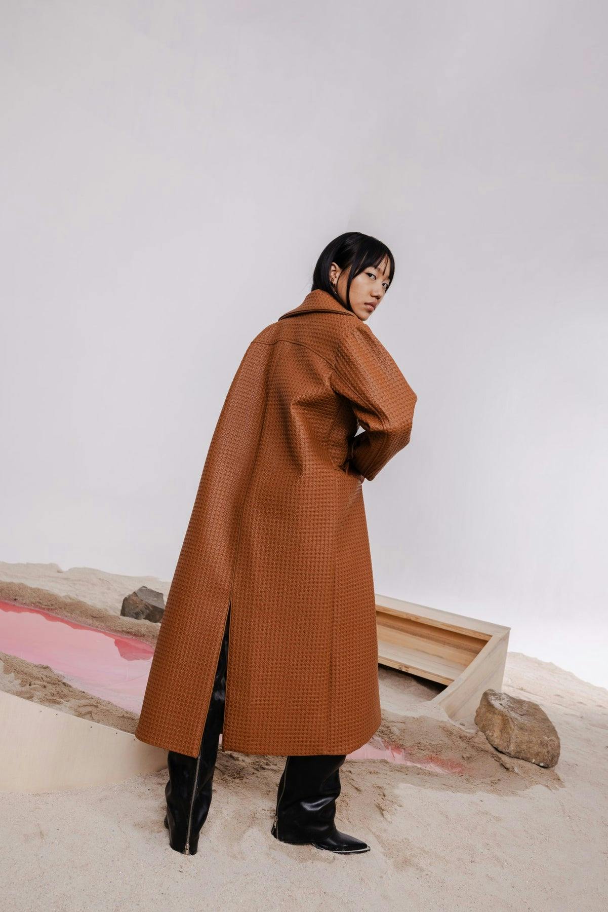 Thumbnail preview #8 for DORA CACAO OVERSIZED JACKET WITH MINI SHEATH DRESS