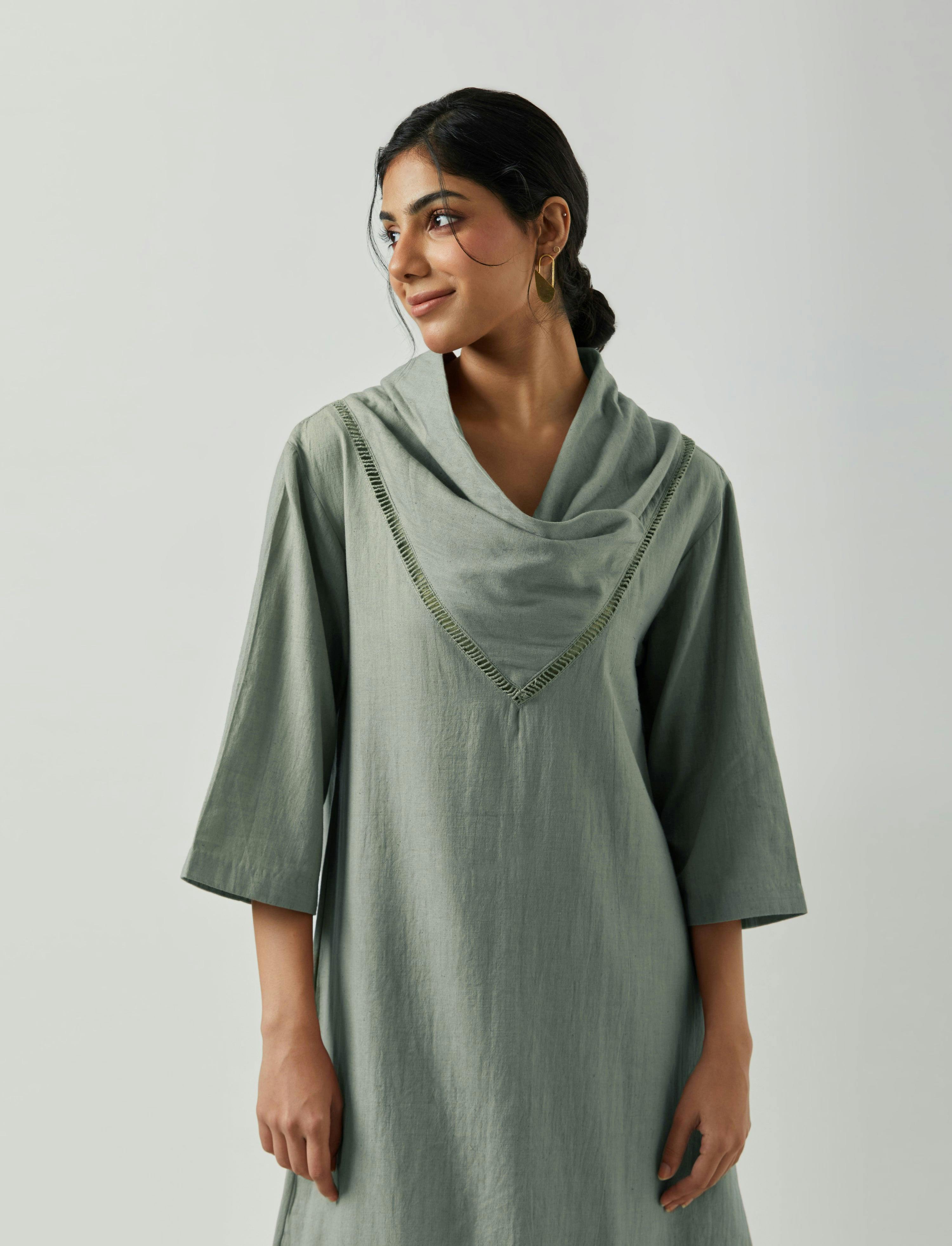 Thumbnail preview #4 for PALE OLIVE FOLIO TUNIC - 1 PC