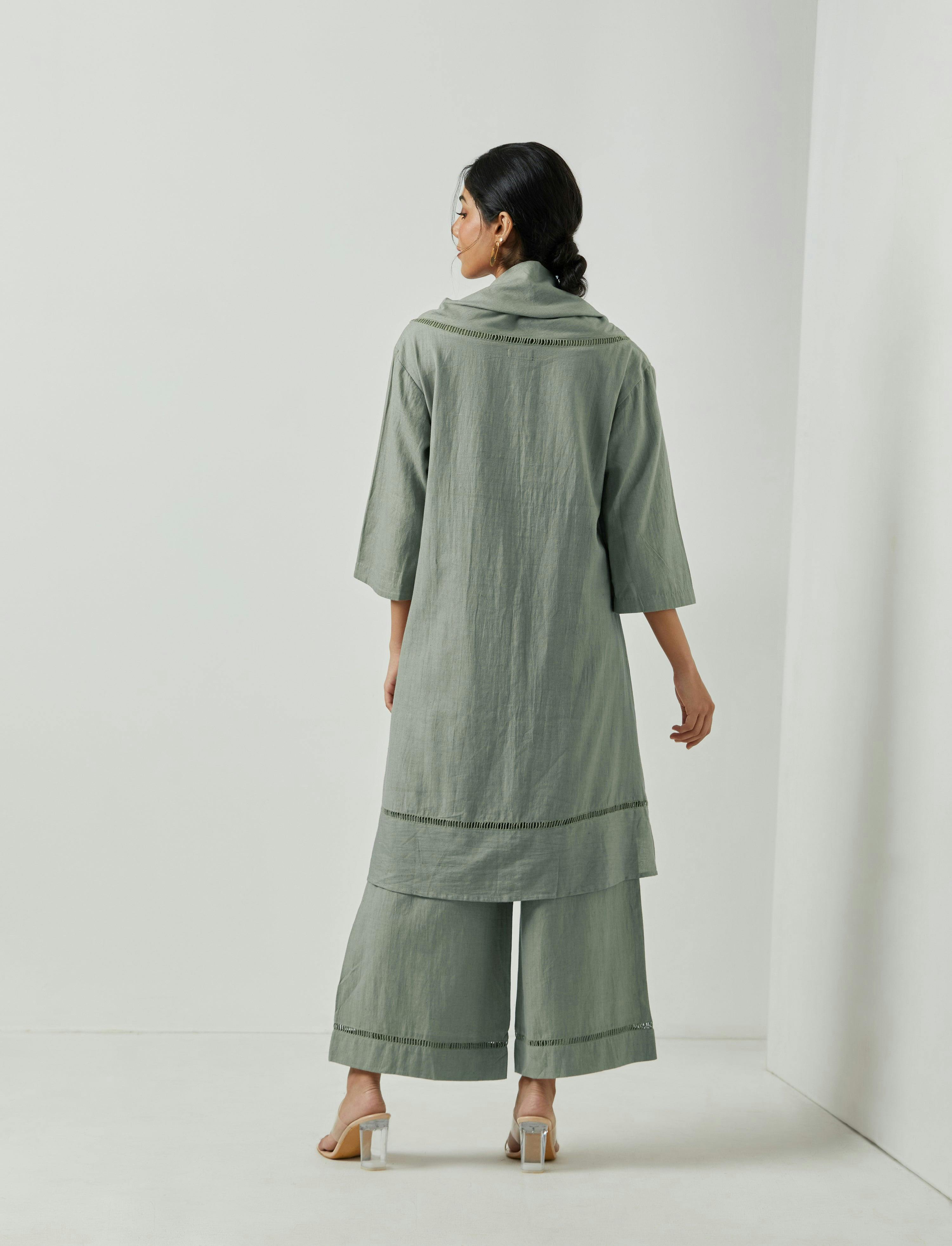 Thumbnail preview #6 for PALE OLIVE FOLIO TUNIC - 1 PC