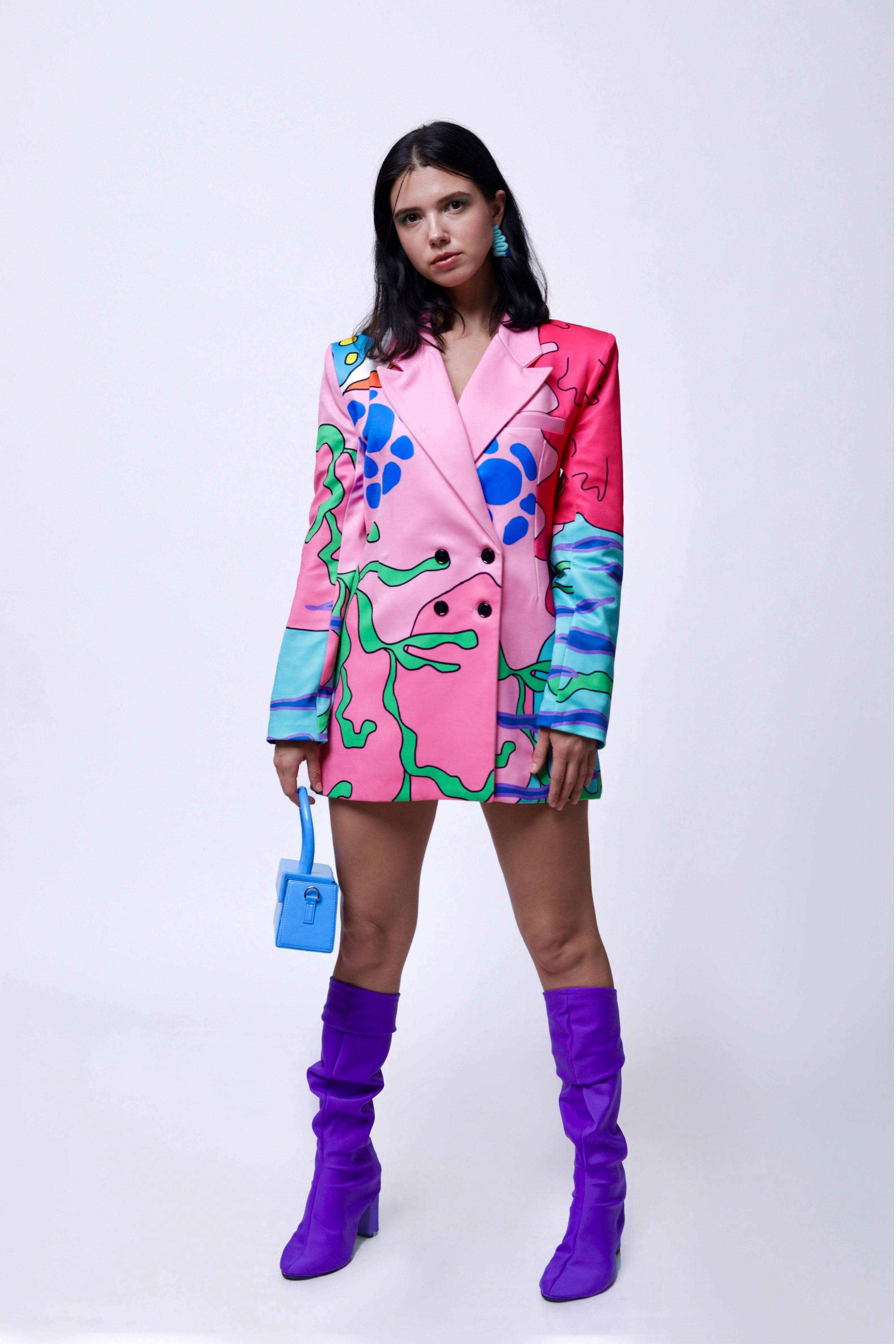 Thumbnail preview #2 for JELLO WAR BLAZER DRESS