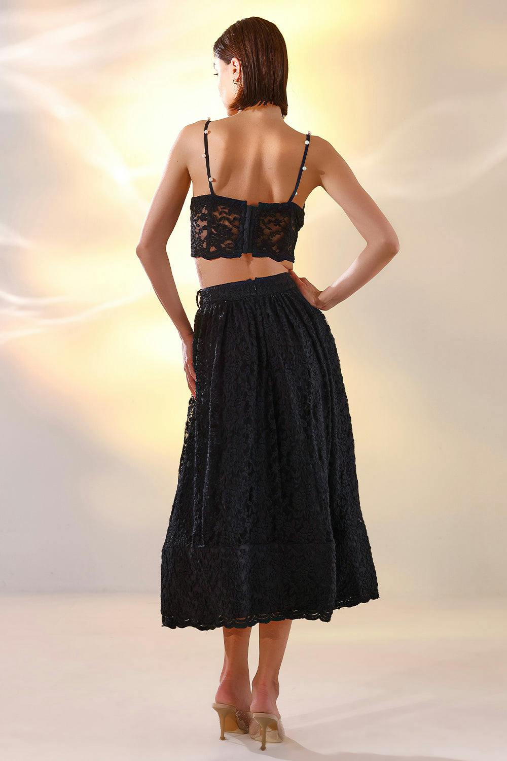 Thumbnail preview #4 for Black lace corset skirt