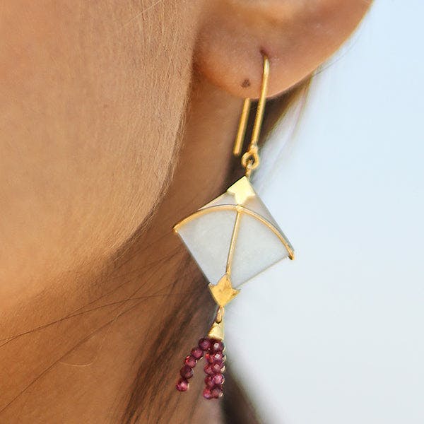 PATANG Small Moonstone With Pink Tourmaline, a product by Baka