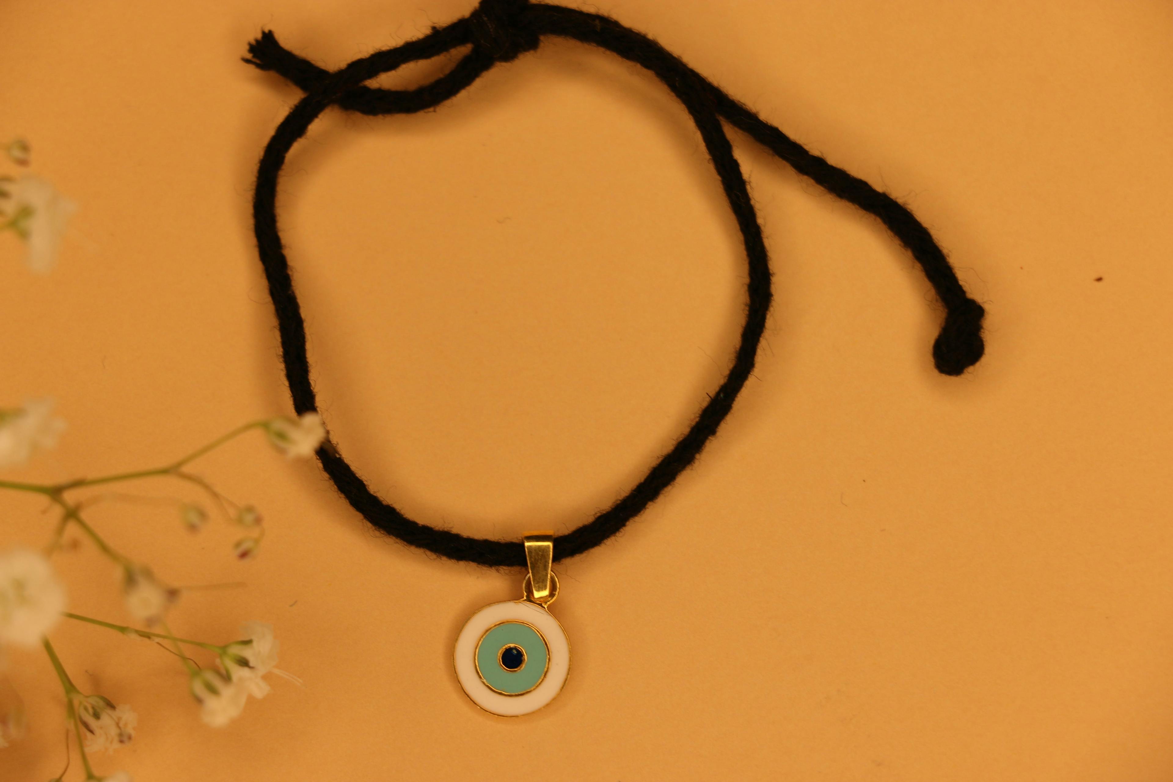 Thumbnail preview #1 for Evil eye kids black thread nazarbattu