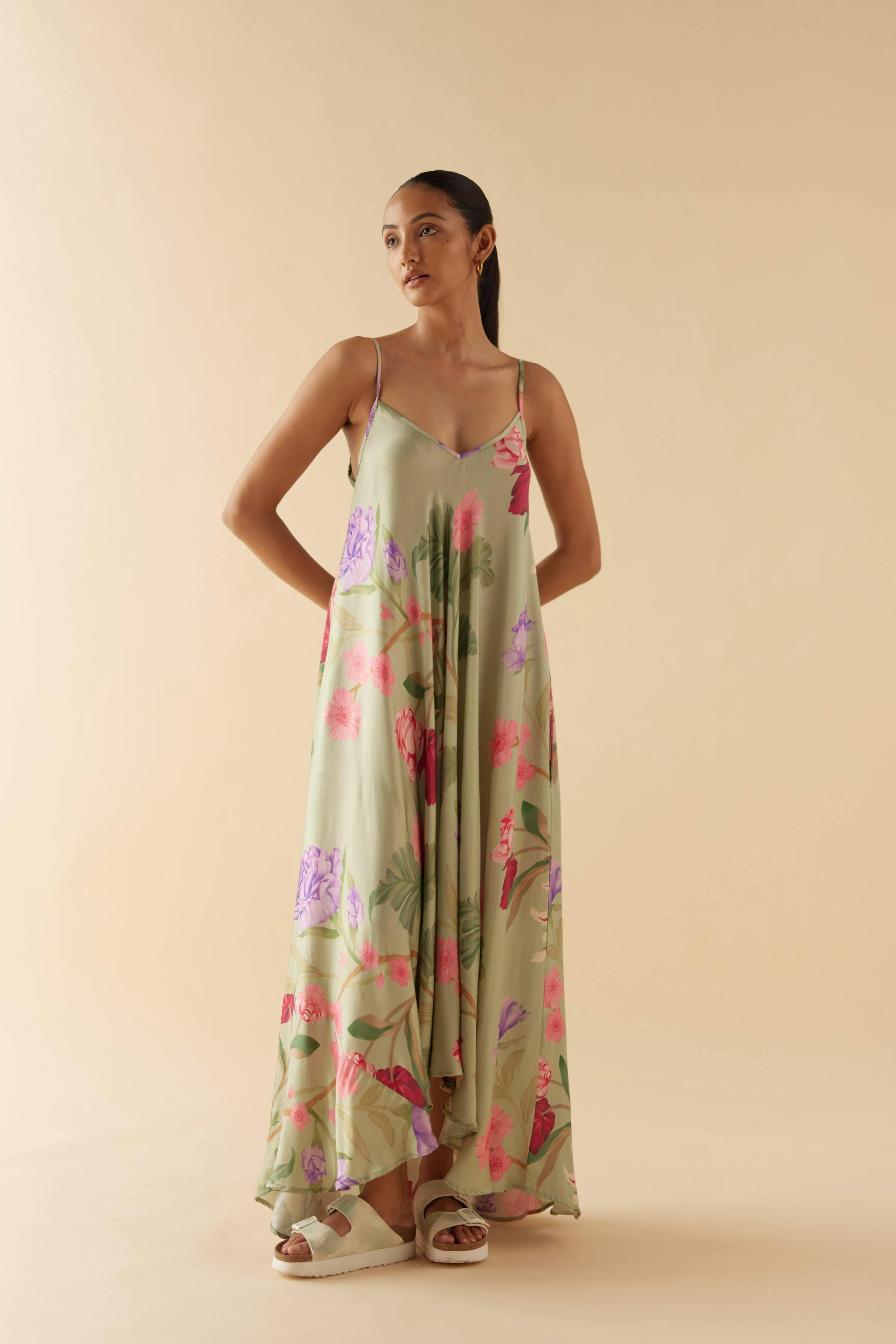Thumbnail preview #1 for Jade Floral Dream Lounge Cami Dress