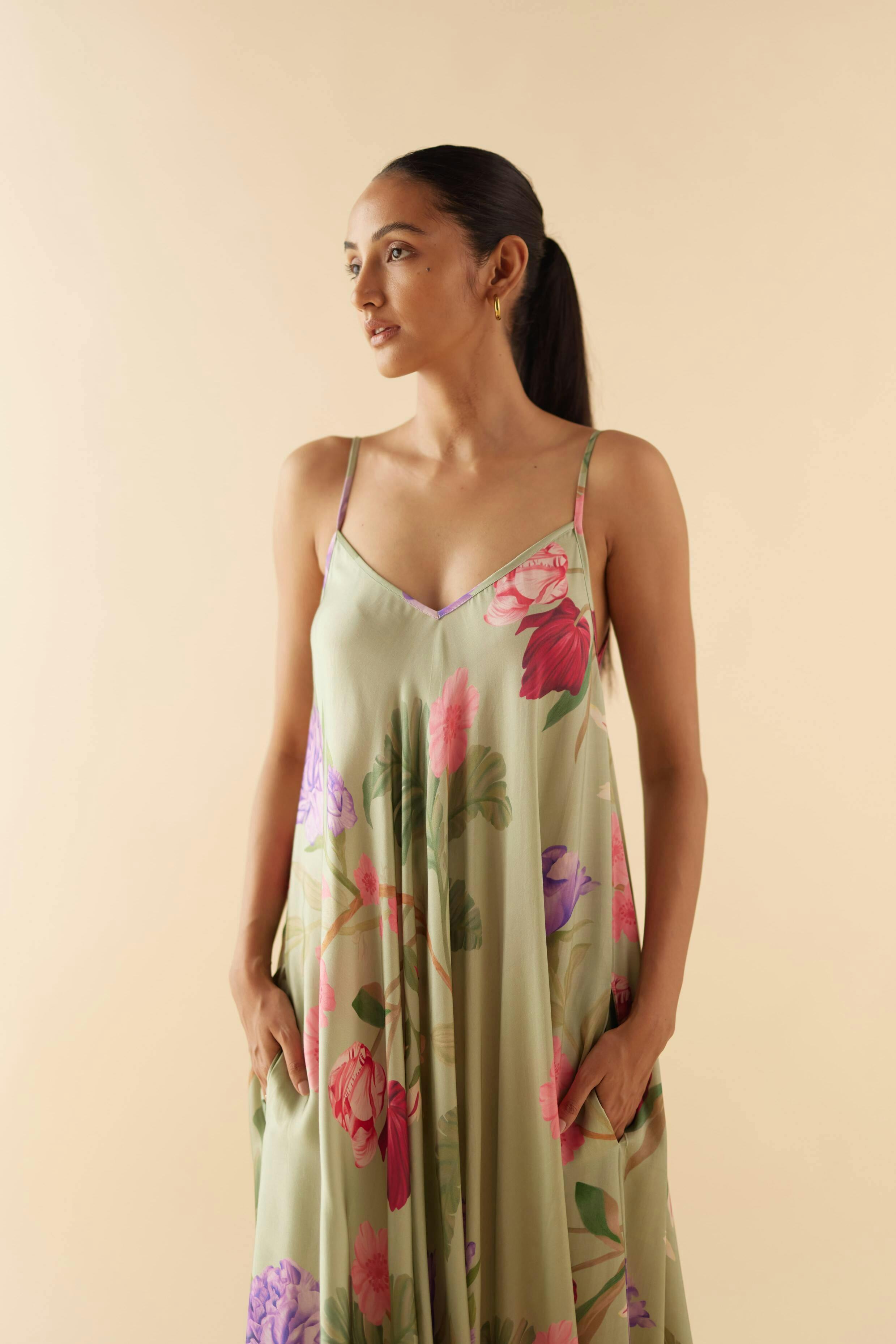 Thumbnail preview #2 for Jade Floral Dream Lounge Cami Dress