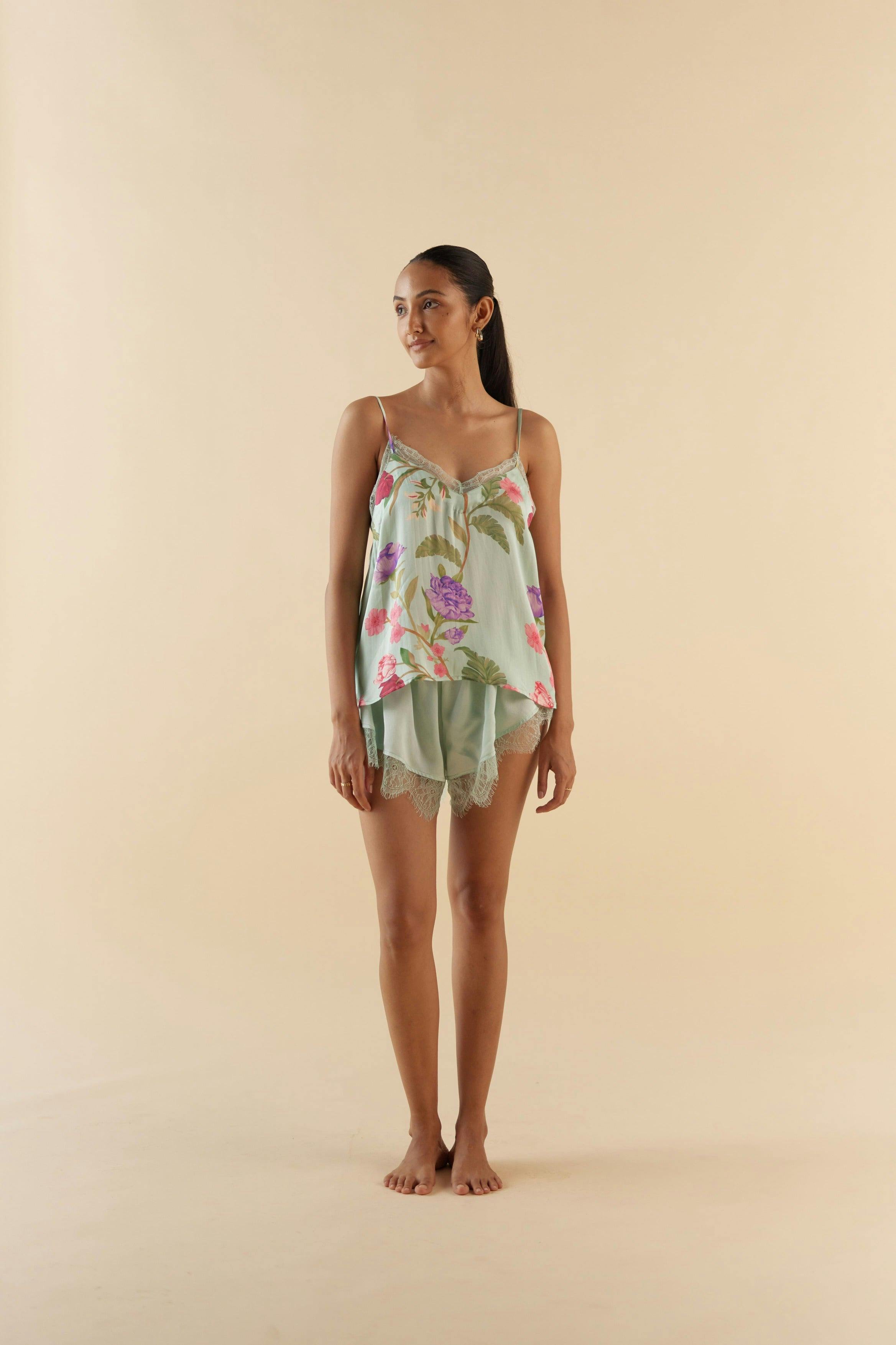 Thumbnail preview #2 for Celeste Floral Dream Lace Shorts