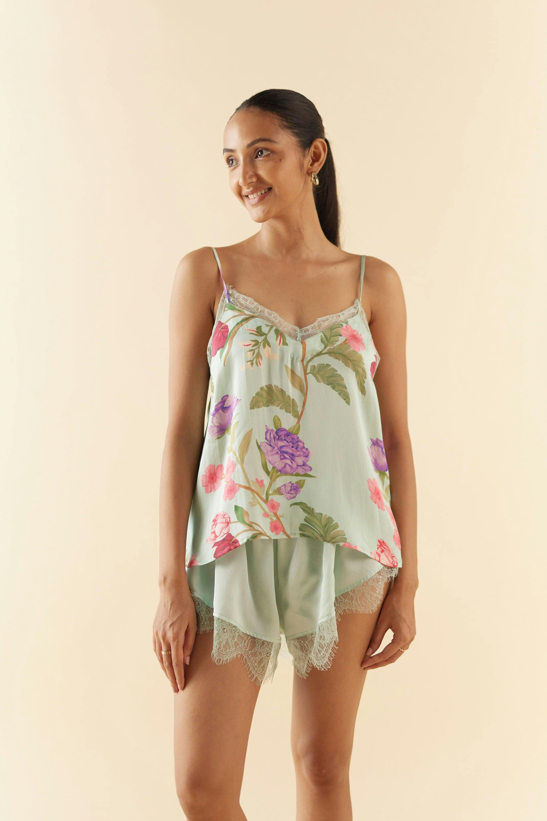 Thumbnail preview #1 for Celeste Floral Dream Lace Shorts