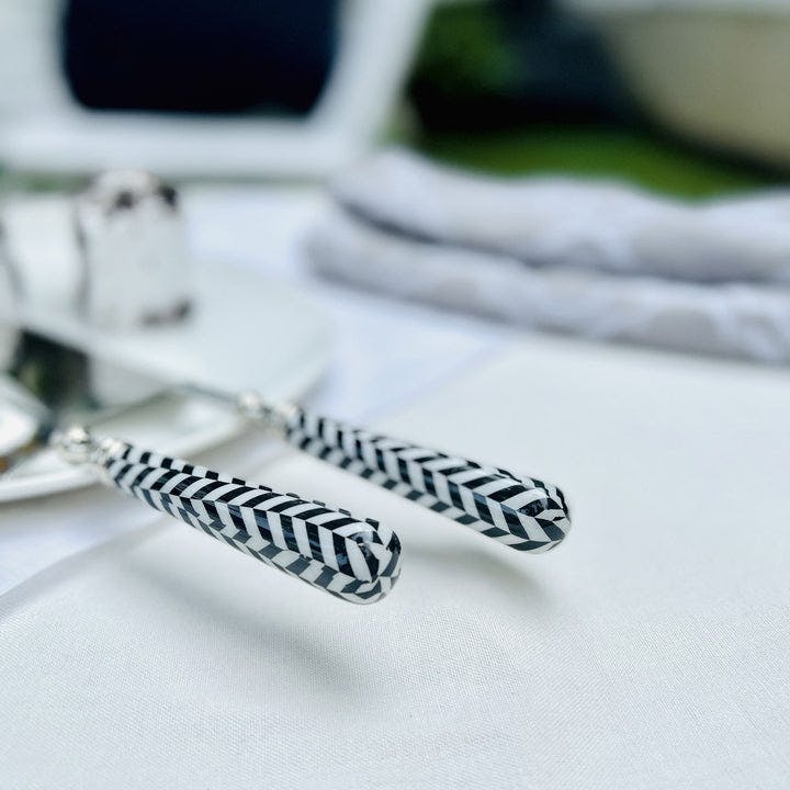 Thumbnail preview #3 for Serving Cutlery, Gift Set of 12 - Taj Chevron