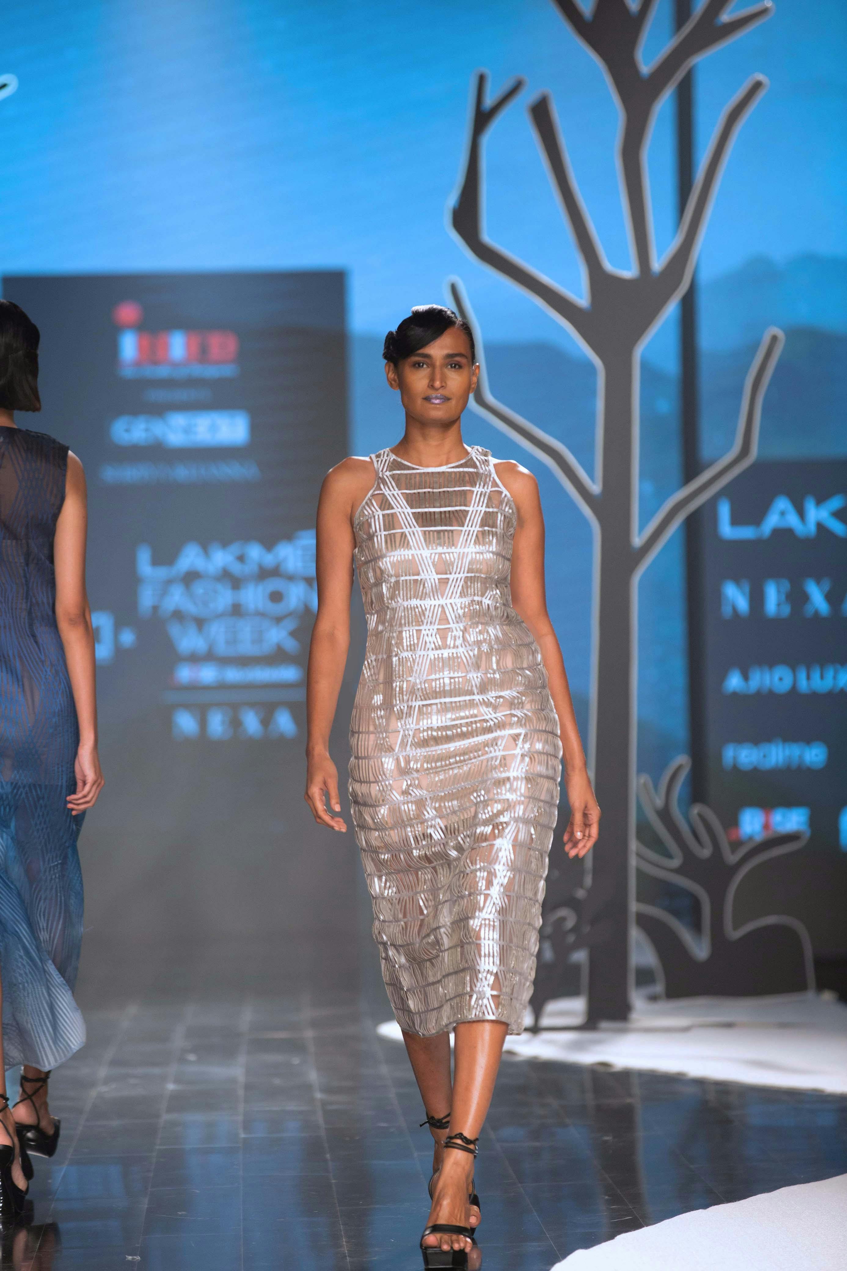 Metallic gauze dress, a product by Shriya Khanna