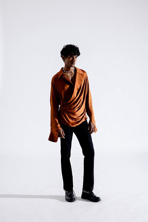 Thumbnail preview #1 for Caramel Wrap Shirt