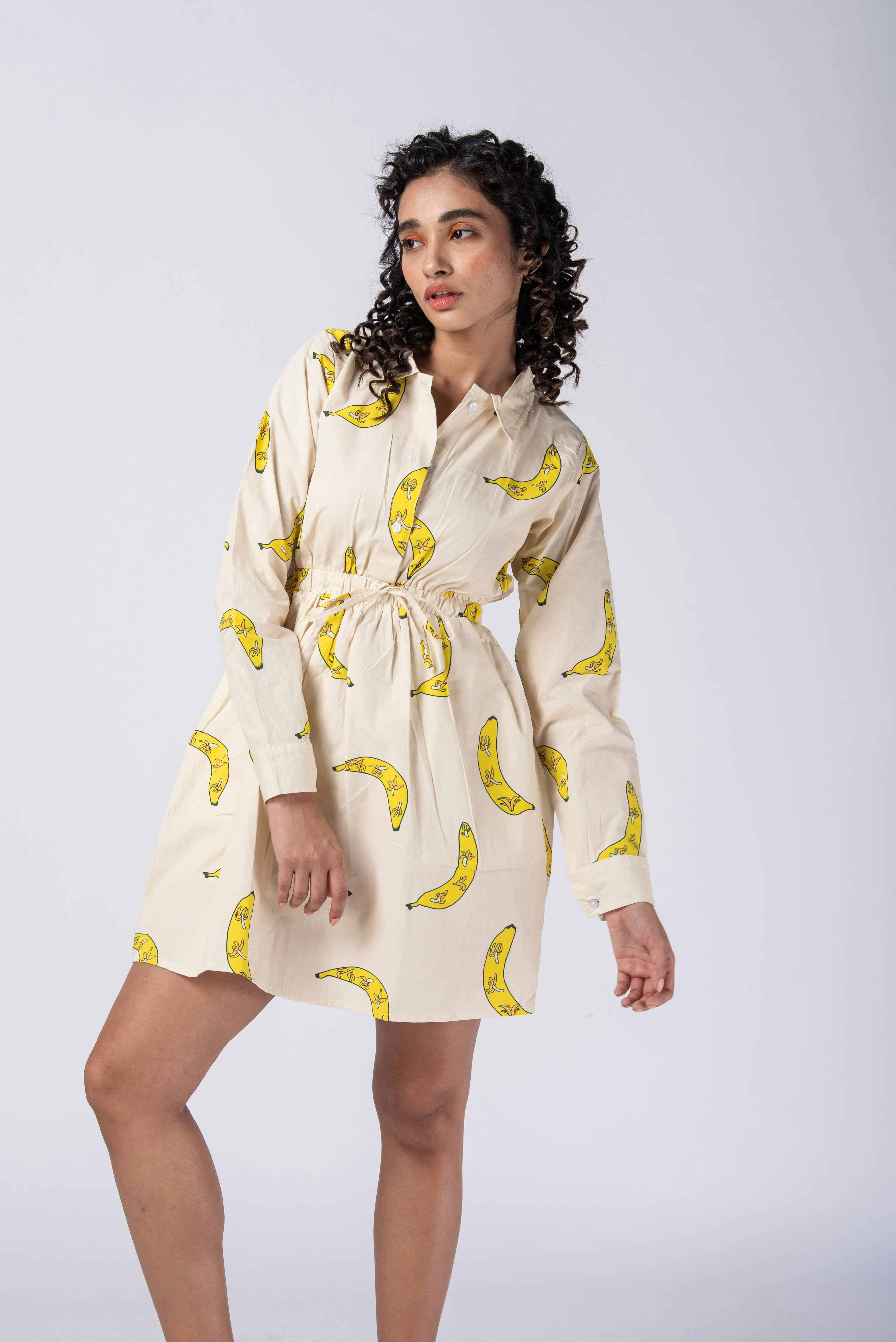 Banana short dress, a product by Radharaman