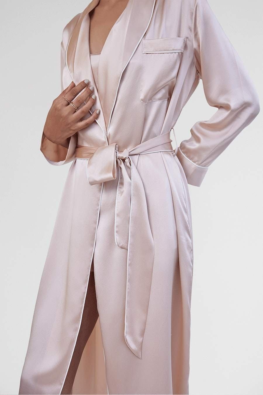 Thumbnail preview #2 for Cameo Rose Silk Robe