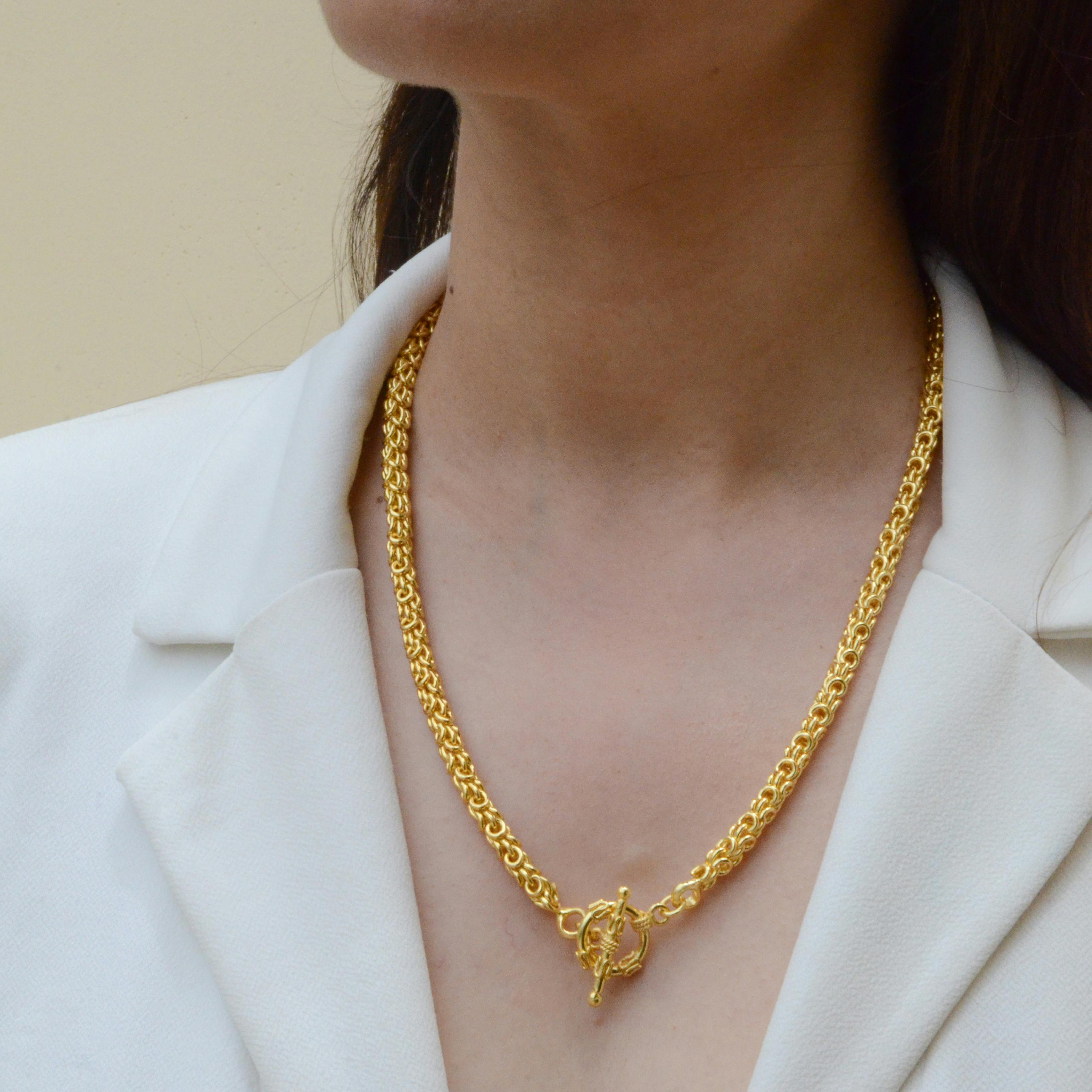 Thumbnail preview #3 for NEXUS LINK NECKLACE GOLD TONE 