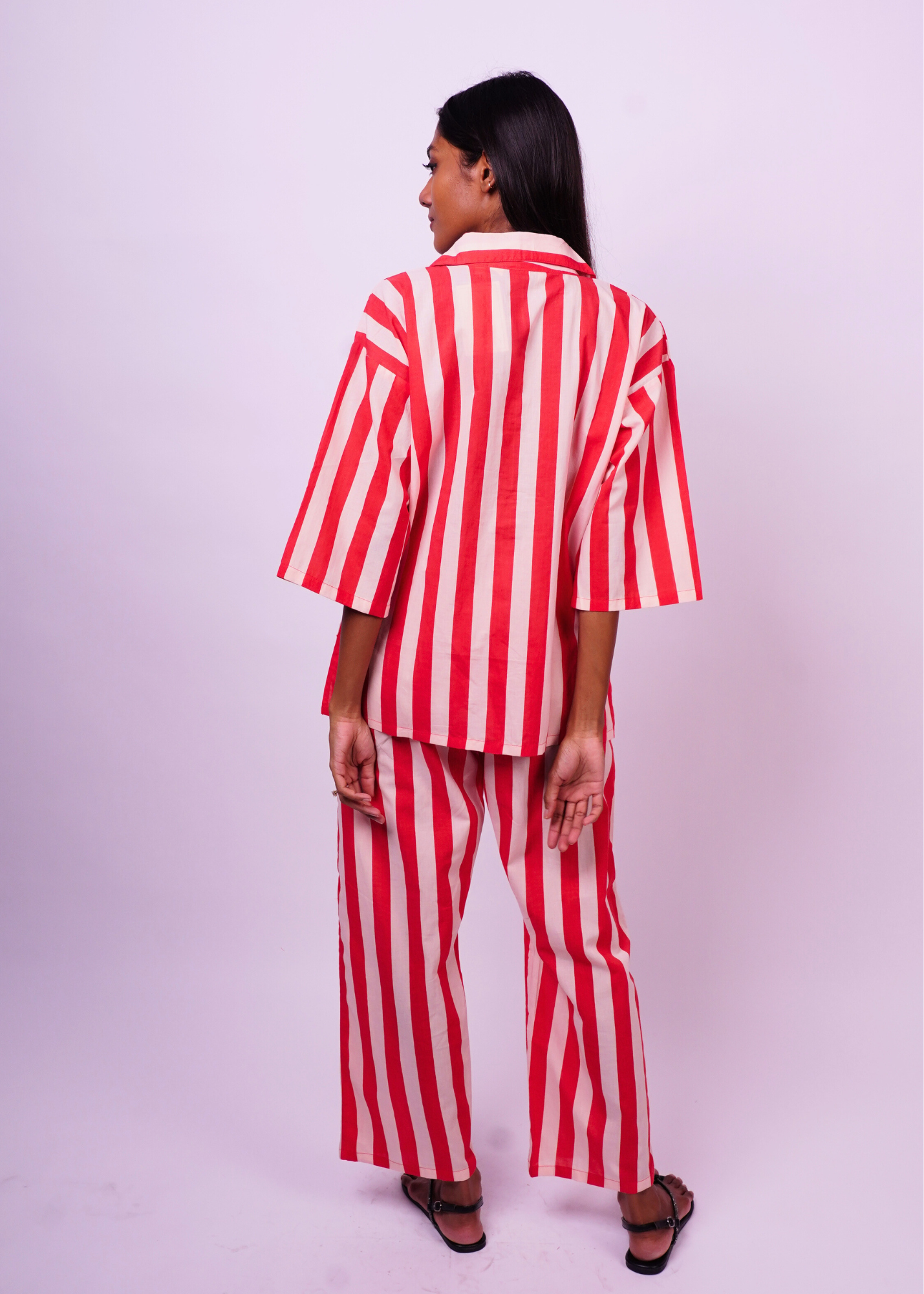 Thumbnail preview #3 for Sharan Boxy PJ 2pc Set - Cove Red Stripes