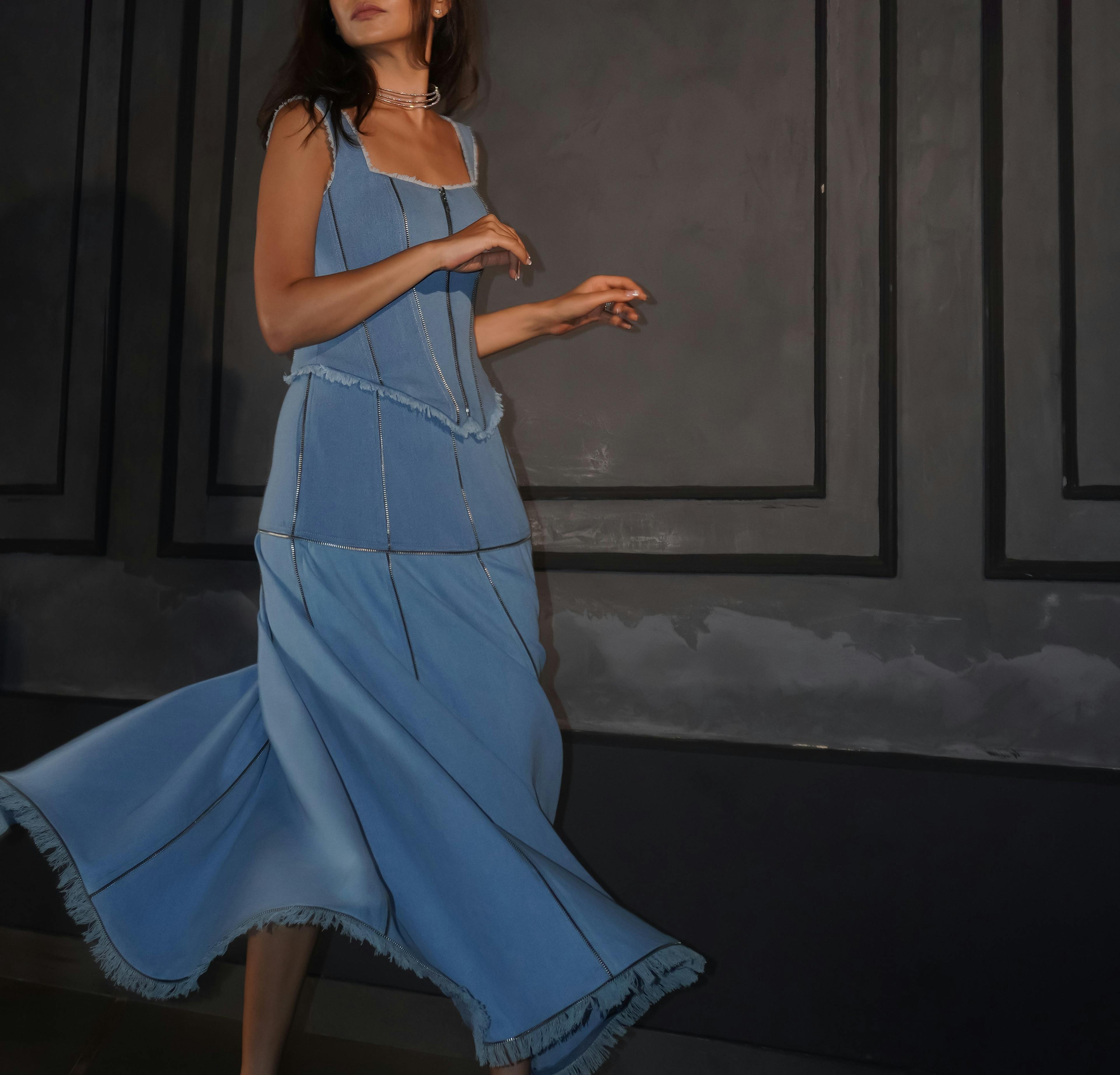 Denim Maxi A-line Skirt, a product by Redefine by RD
