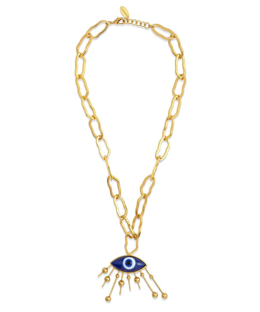 Thumbnail preview #1 for Evil Eye Spike Necklace