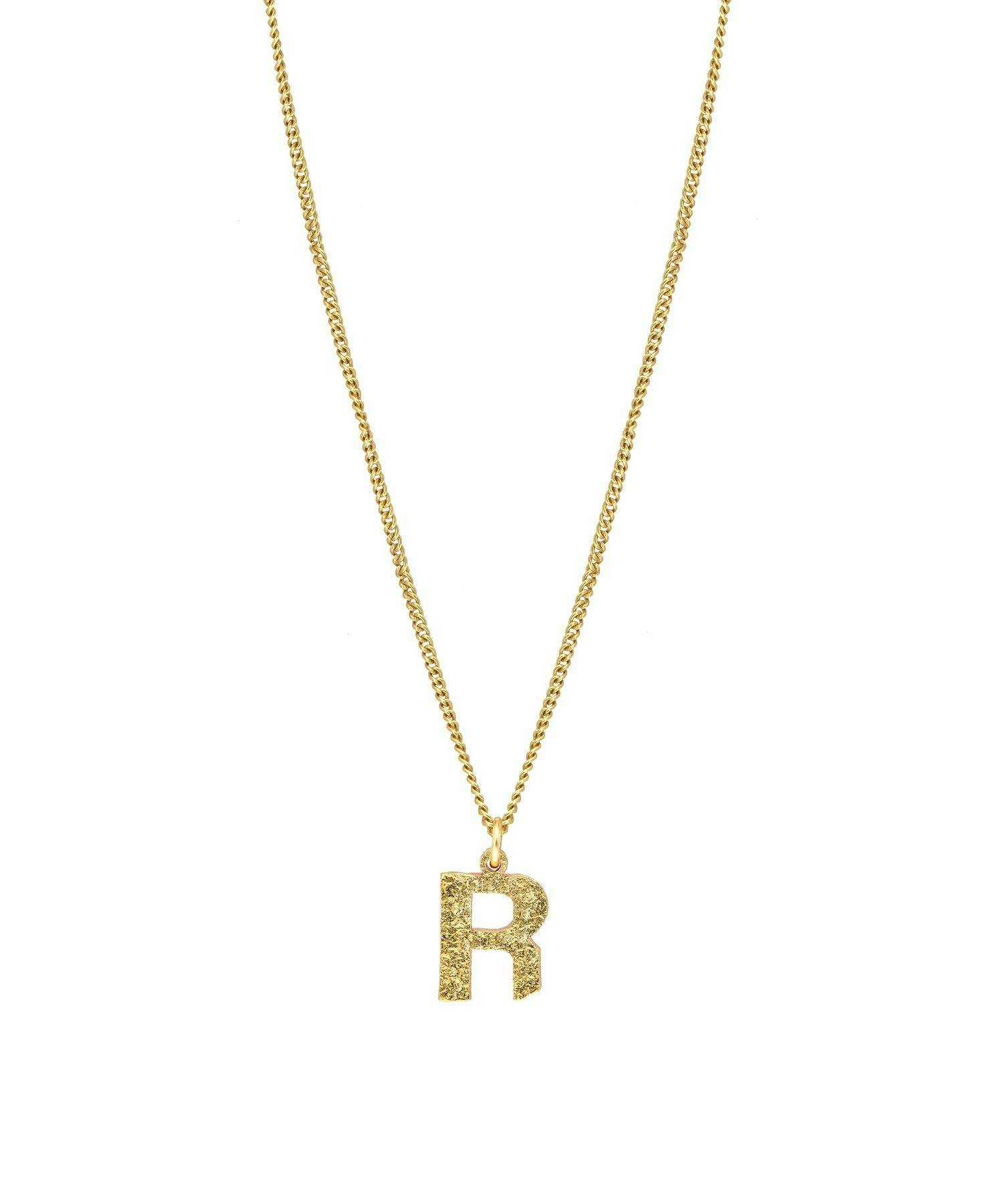 Thumbnail preview #1 for Raashi Sood wearing MNSH Minimalistic Initial R Necklace
