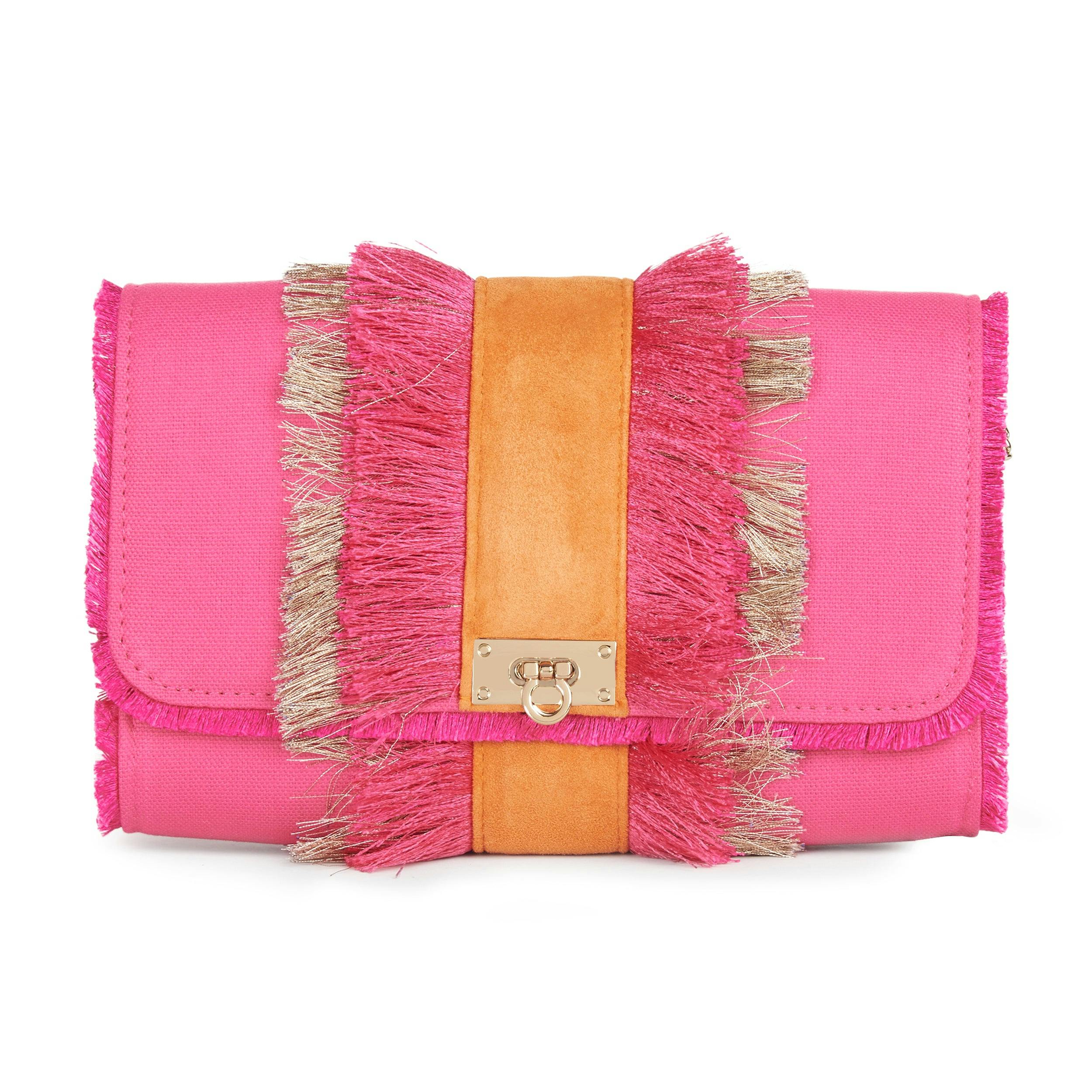 Thumbnail preview #1 for Hot Pink Fringe Crossbody