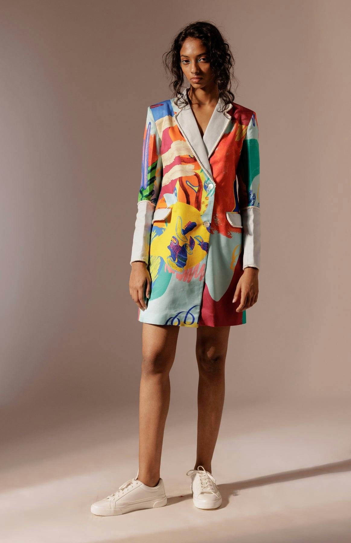 Island Colour Block Blazer Dress, a product by Advait India