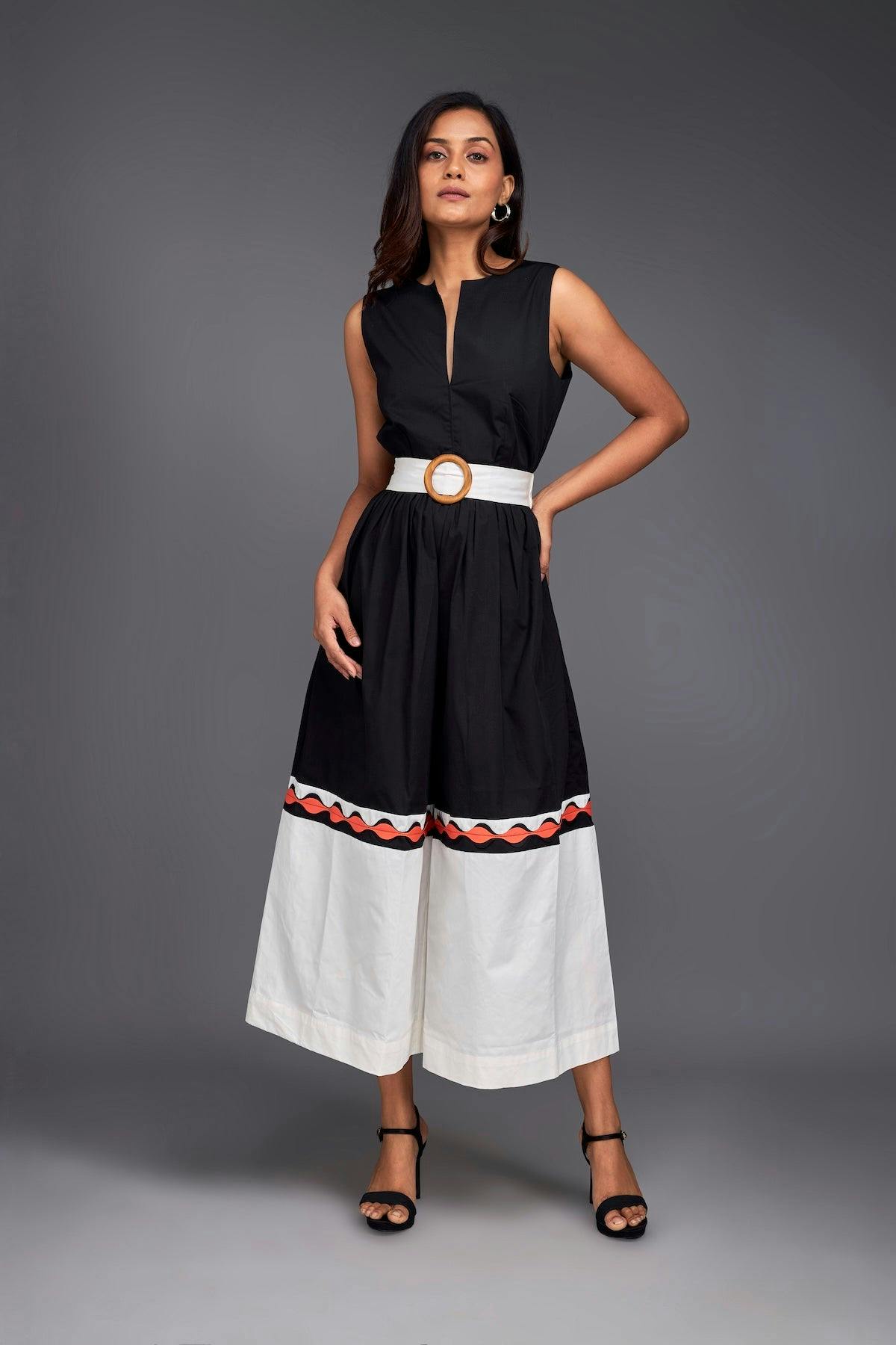 Colour Block Culotte Style Jumpsuit, a product by Deepika Arora