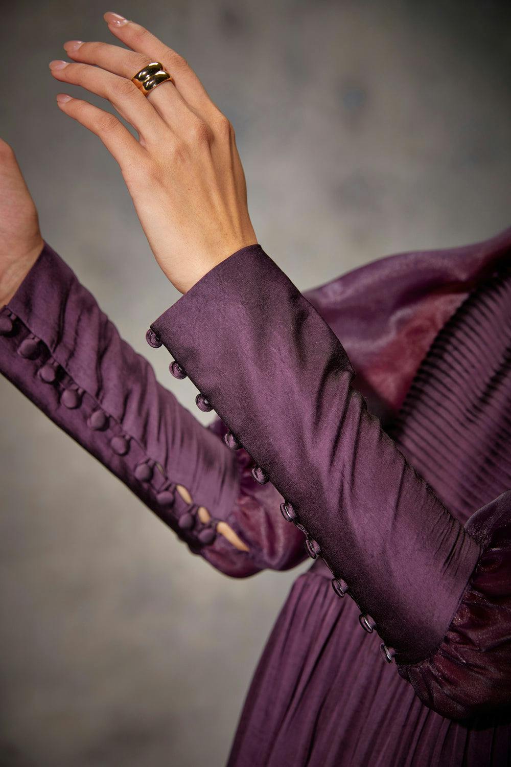 Thumbnail preview #6 for Aubergine Satin Dress