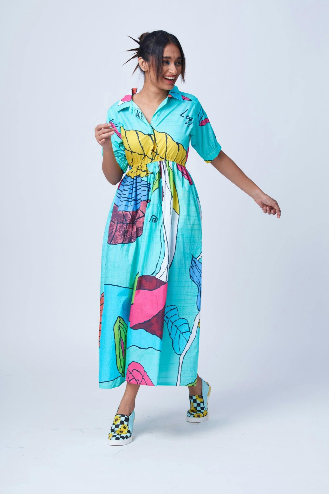 Thumbnail preview #1 for Tropical Maxi Dress