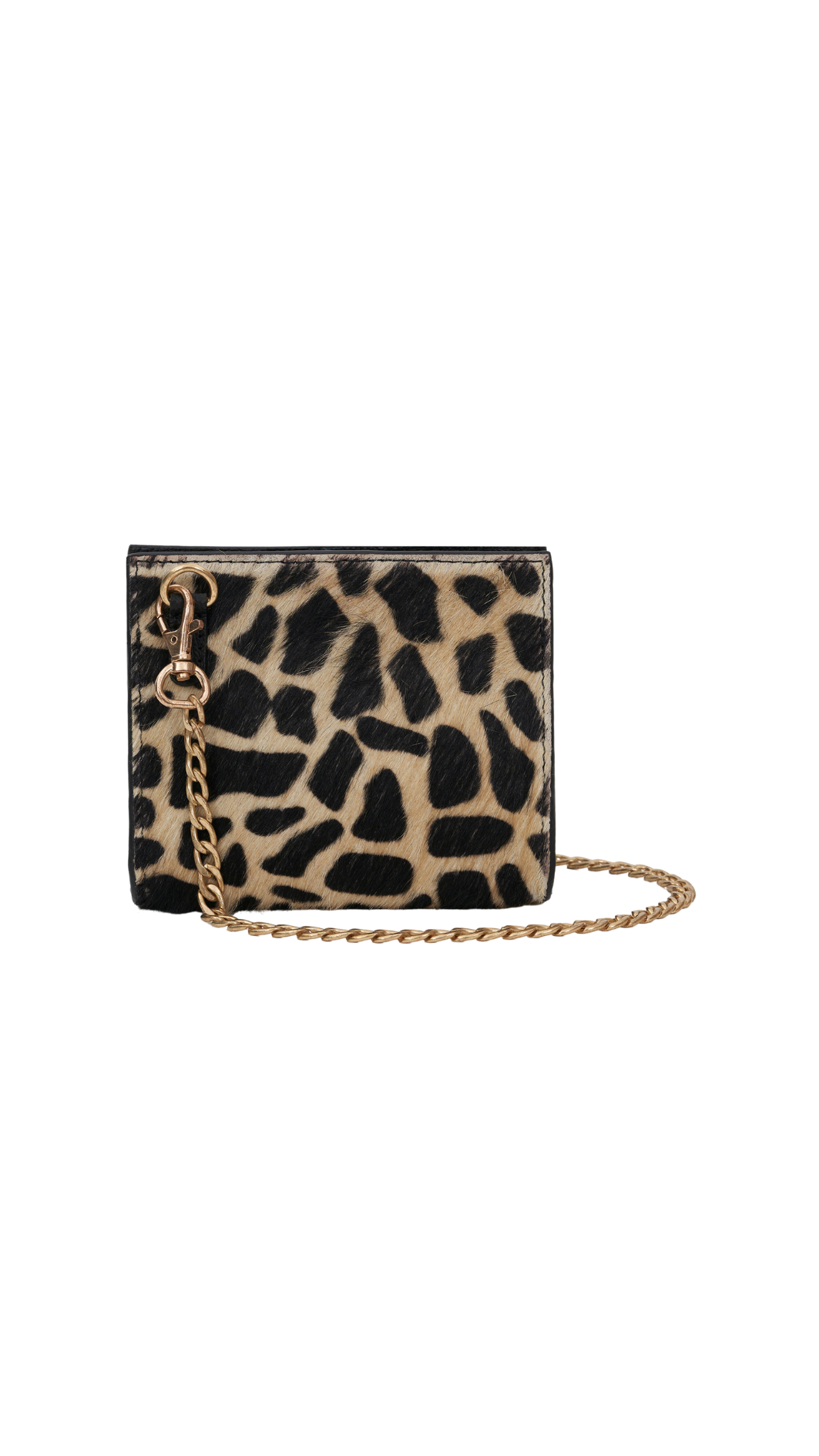 Thumbnail preview #2 for Cattle Print Hair-on Micro Bag with Dull Gold Chain