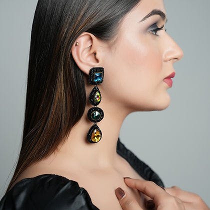 Alya Mismatch Earrings, a product by Label Pooja Rohra
