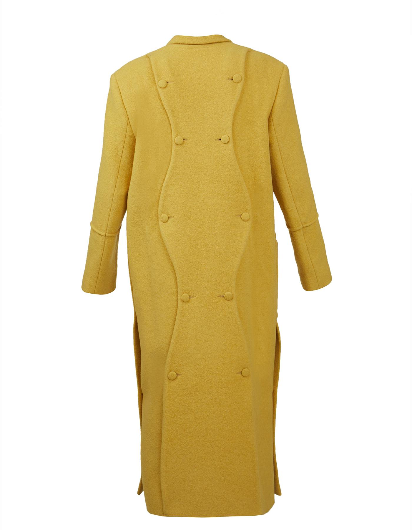 Thumbnail preview #1 for YELLOW WAVY COAT