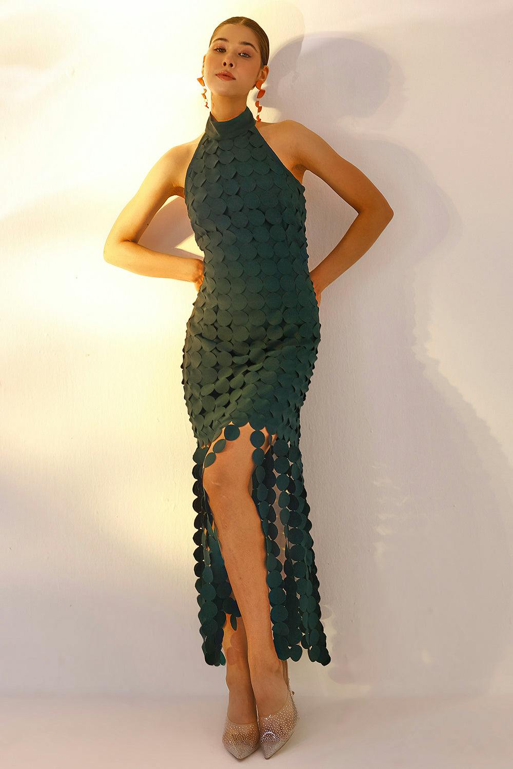 Green glister dress, a product by Saltz n sand 