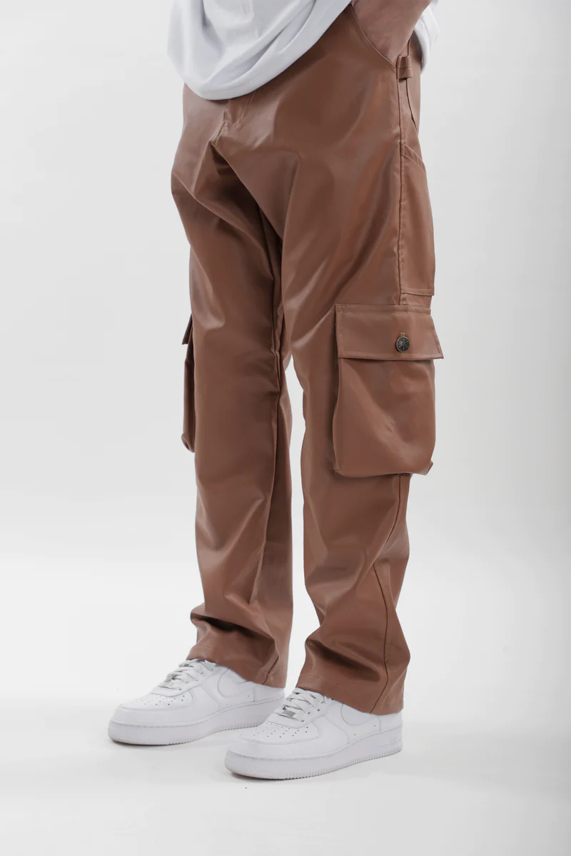 Thumbnail preview #3 for Leather Carpenter Pants - Brown