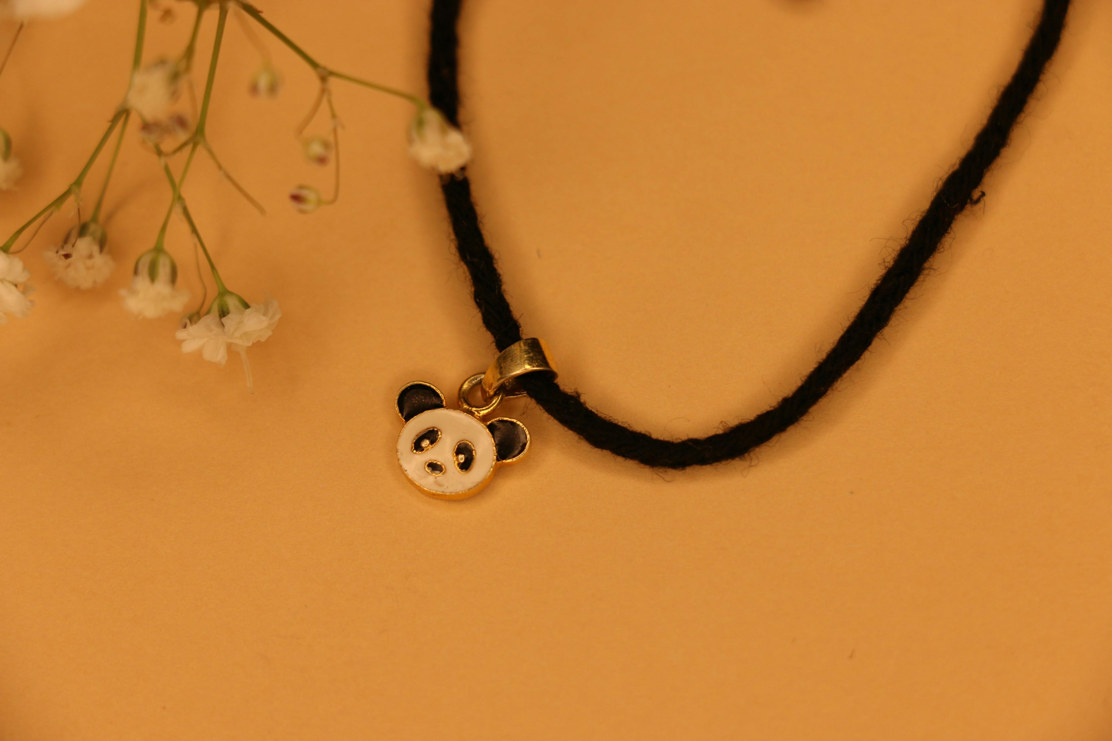 Thumbnail preview #3 for Panda kids black thread nazarbattu