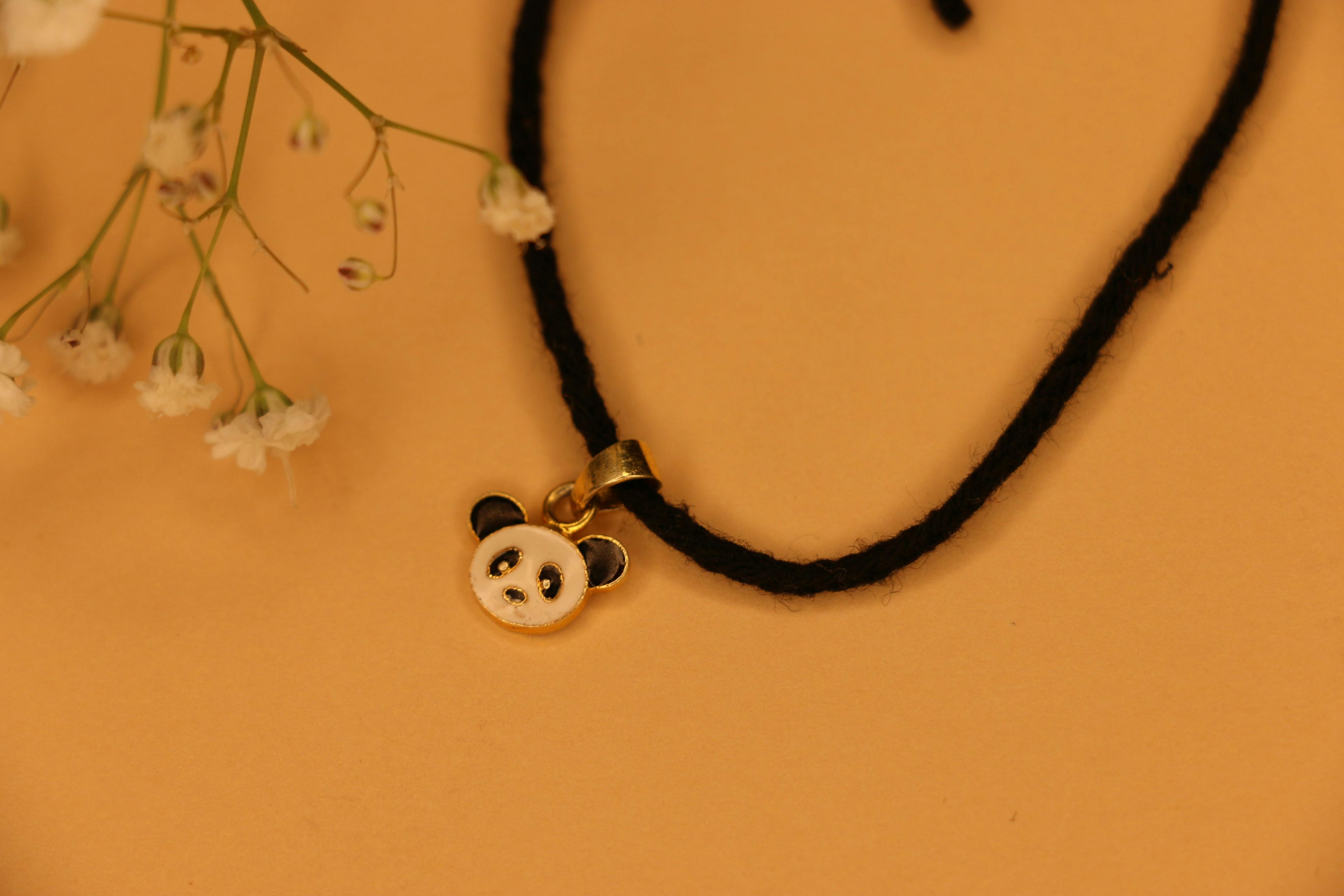 Thumbnail preview #4 for Panda kids black thread nazarbattu