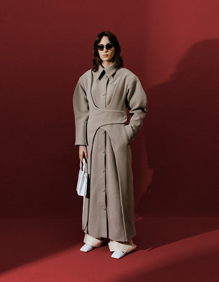 Gray/Beige coat, a product by BLIKVANGER