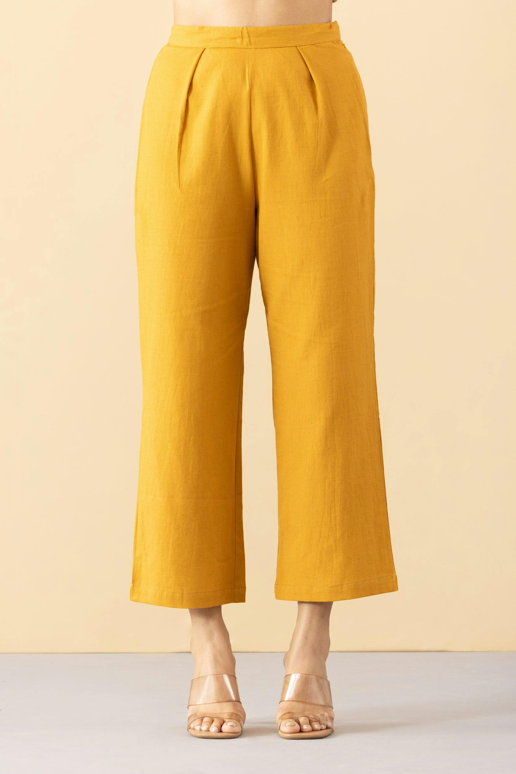 MUSTARD COTTON BOTTOMS, a product by MARKKAH STUDIO