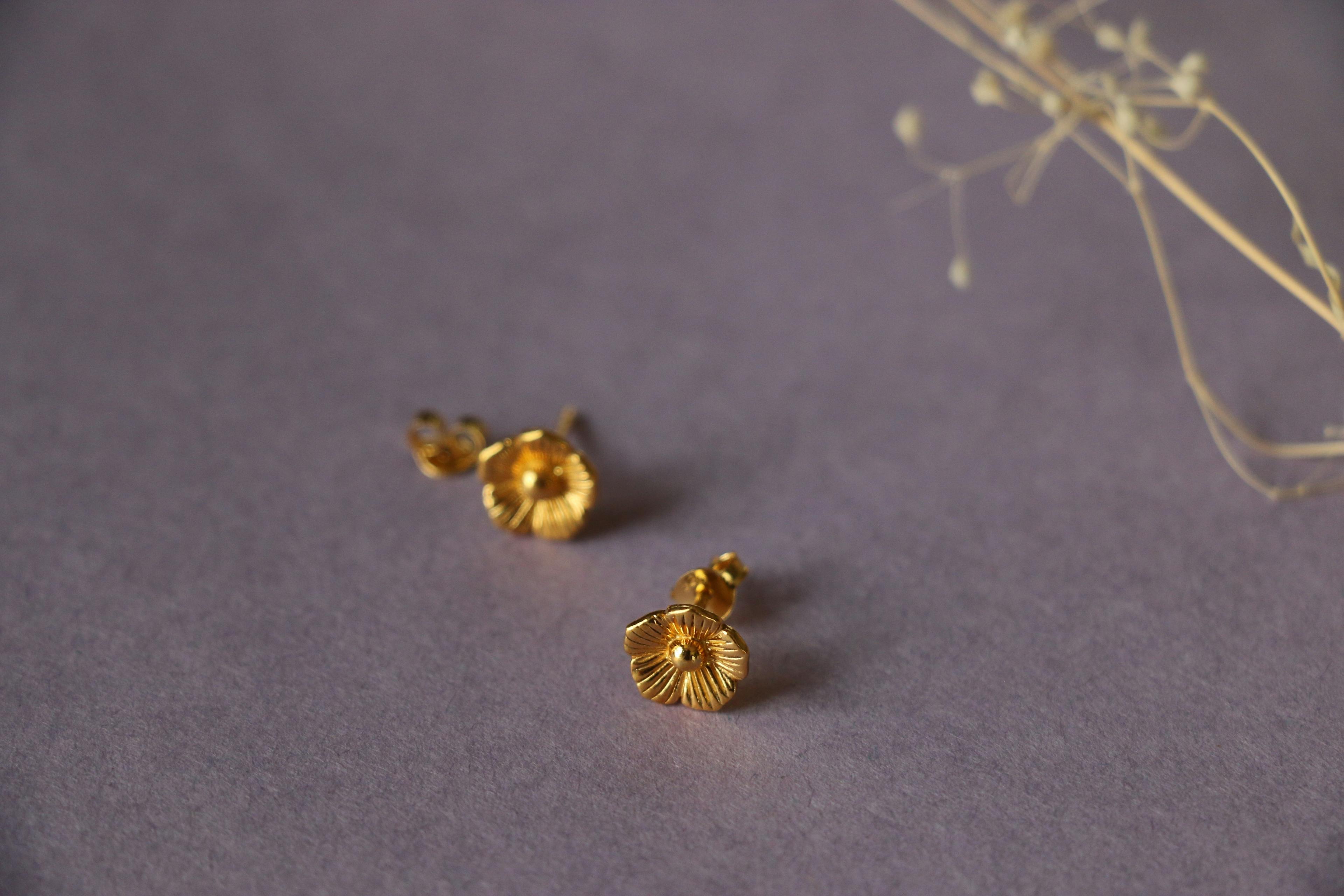 Floral ear studs, a product by The Jewel Closet Store