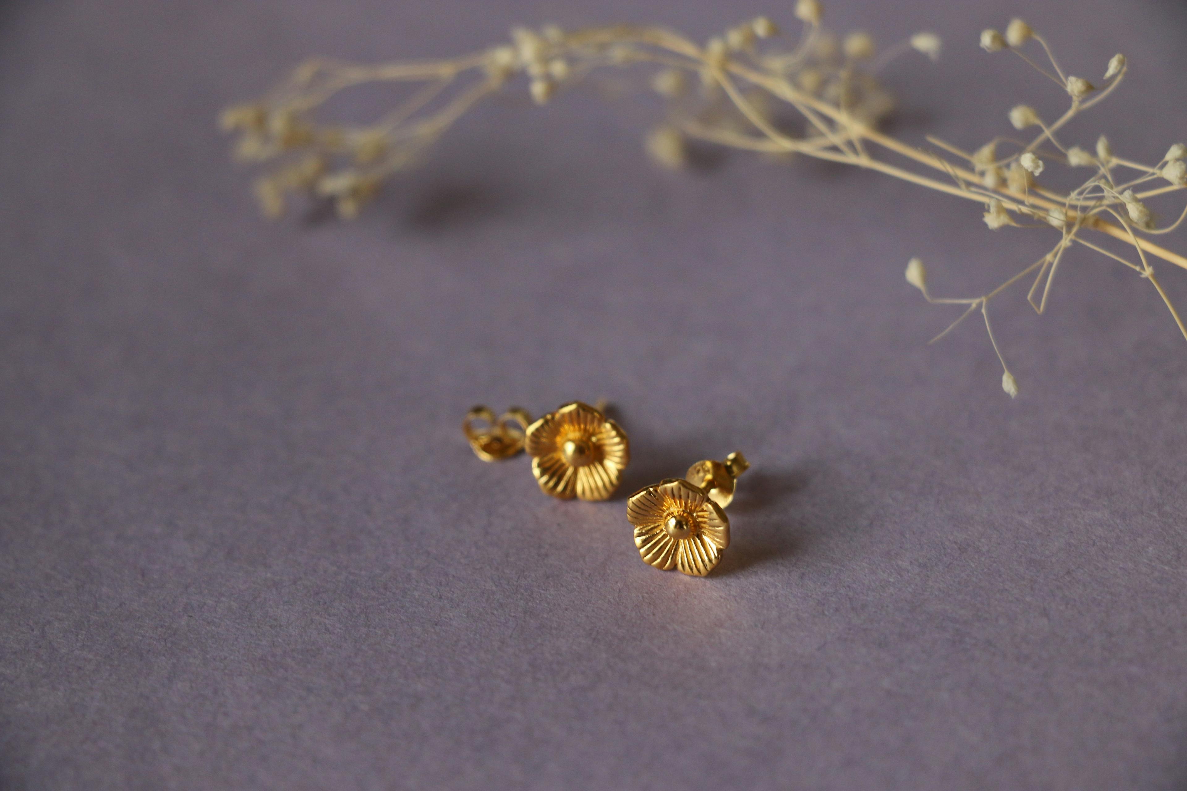 Thumbnail preview #7 for Floral ear studs